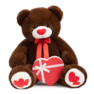 Foto 1 | Peluche Con Forma De Oso De Peluche Hollyhome, 90 Cm, Con Corazón Rojo - Venta Internacional.