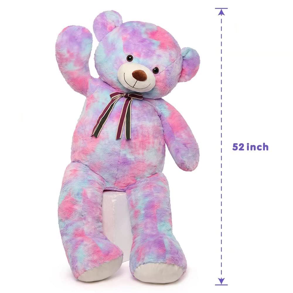 Foto 3 pulgar | Oso De Peluche Tezituor, 132 Cm, Arcoíris Gigante, Color Morado - Venta Internacional.