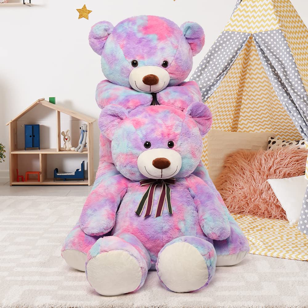 Foto 6 pulgar | Oso De Peluche Tezituor, 132 Cm, Arcoíris Gigante, Color Morado - Venta Internacional.