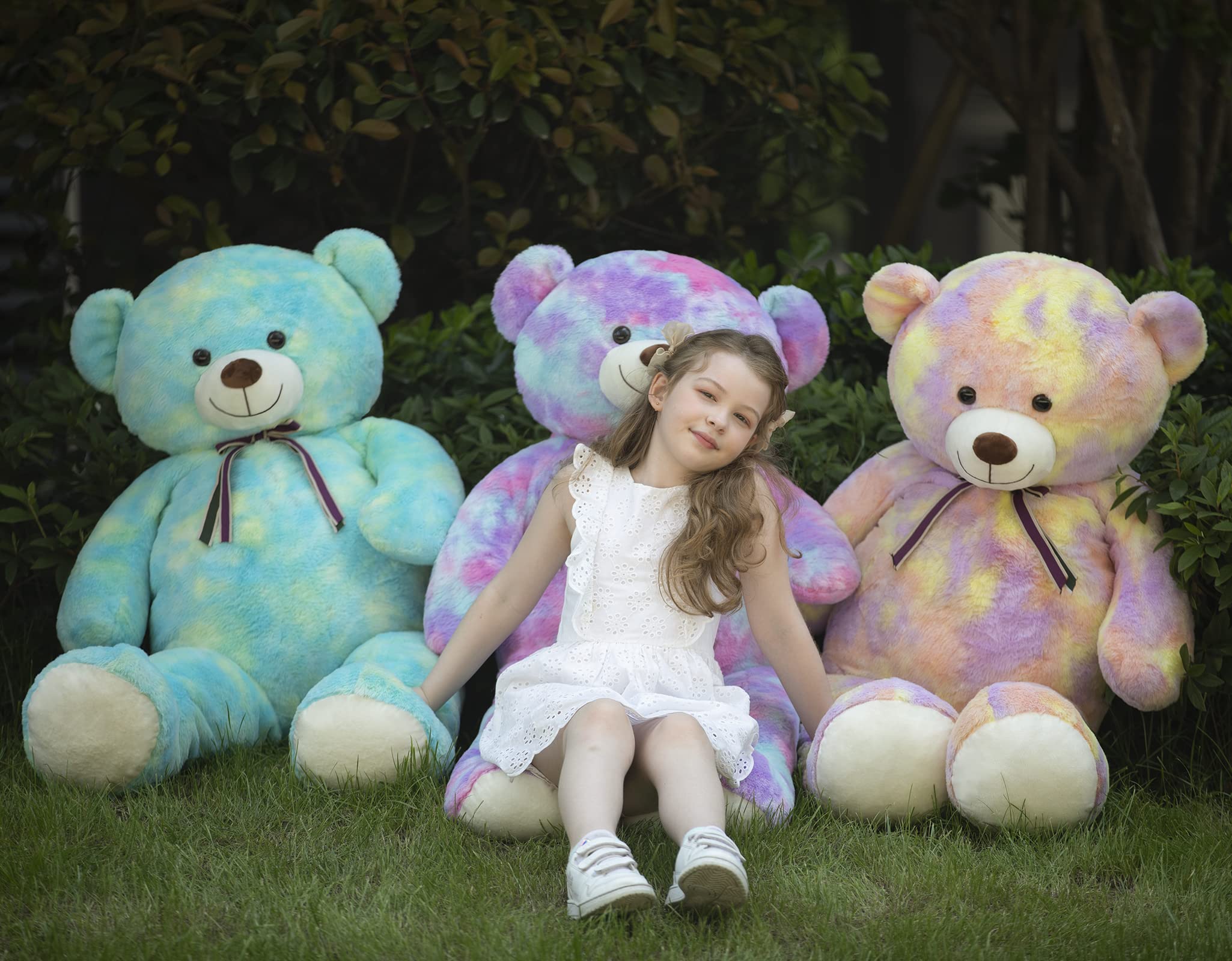 Foto 8 pulgar | Oso De Peluche Tezituor, 132 Cm, Arcoíris Gigante, Color Morado - Venta Internacional.