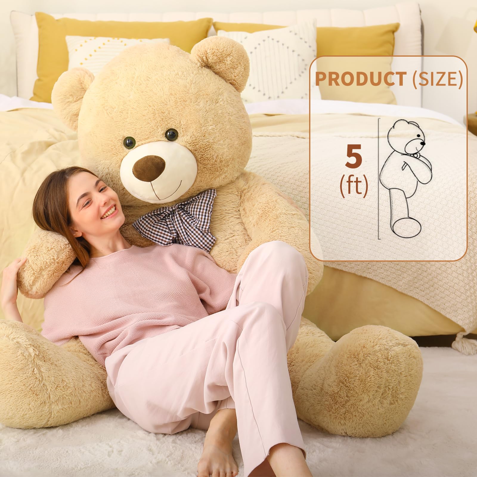 Foto 4 pulgar | Peluche Gigante Mao Golan De Peluche, 150 Cm, Tamaño Natural, Para Bebé - Venta Internacional.