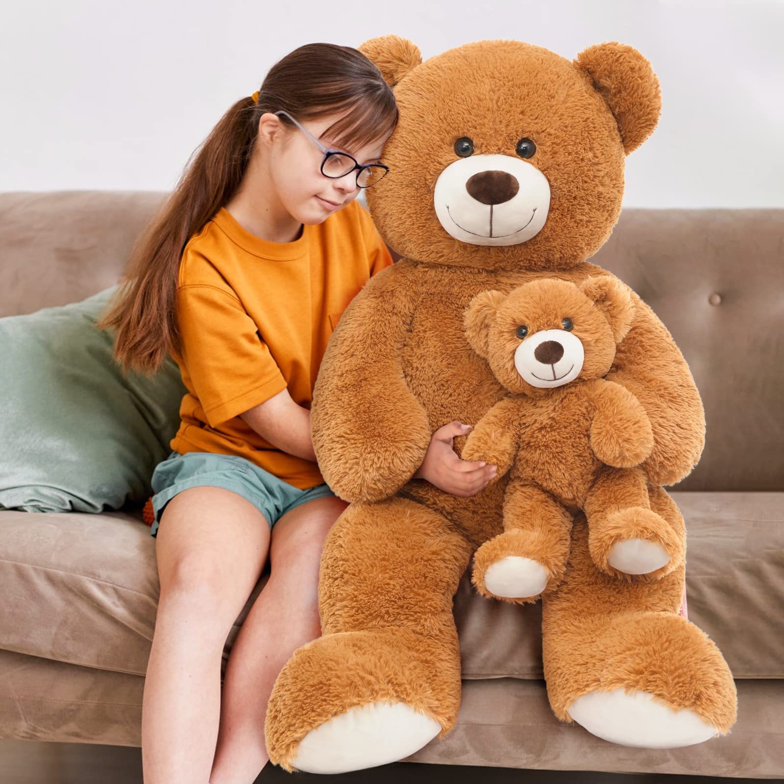 Foto 5 pulgar | Oso De Peluche Gigante Tezituor De 100 Cm Con Color Marrón Bebé - Venta Internacional.