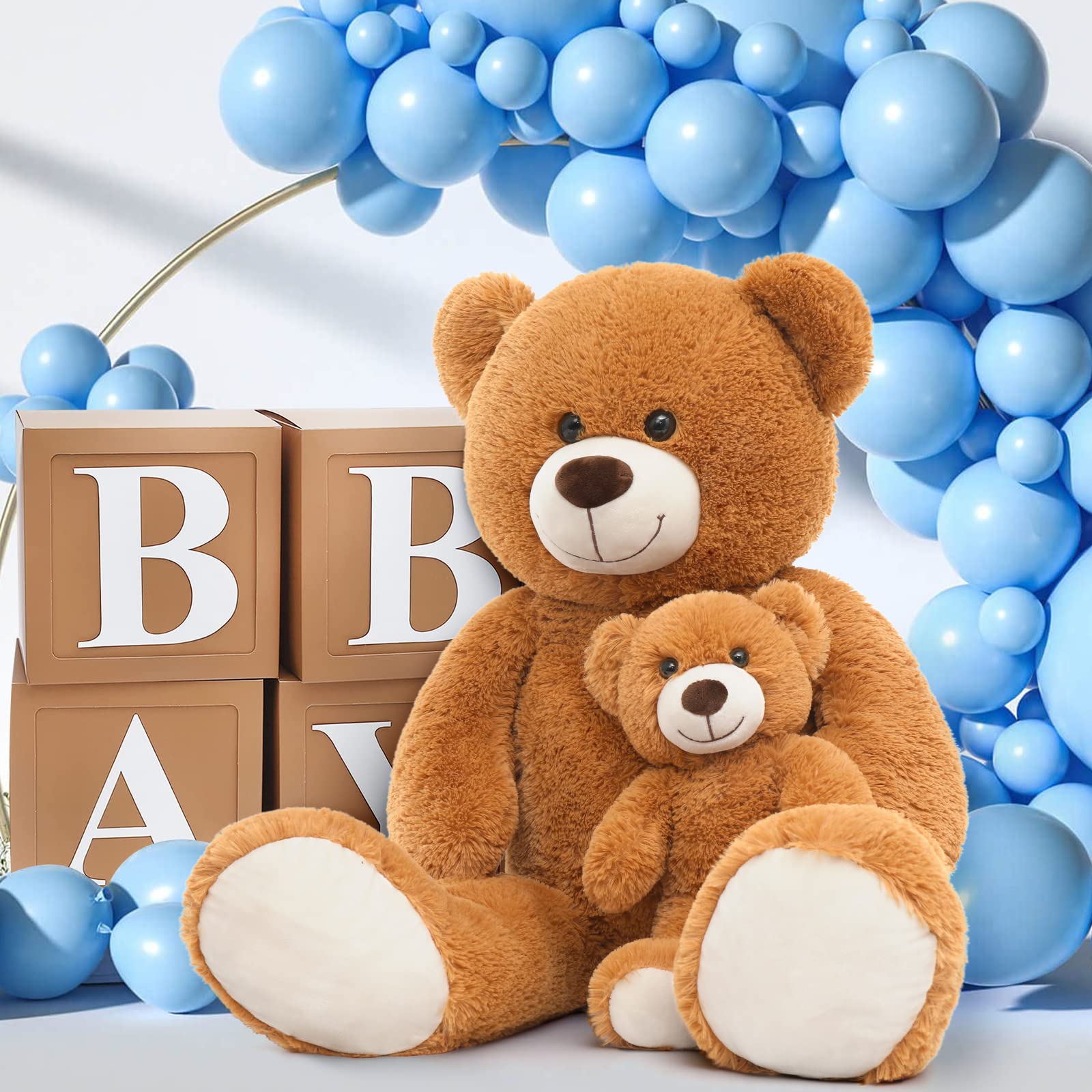 Foto 6 pulgar | Oso De Peluche Gigante Tezituor De 100 Cm Con Color Marrón Bebé - Venta Internacional.