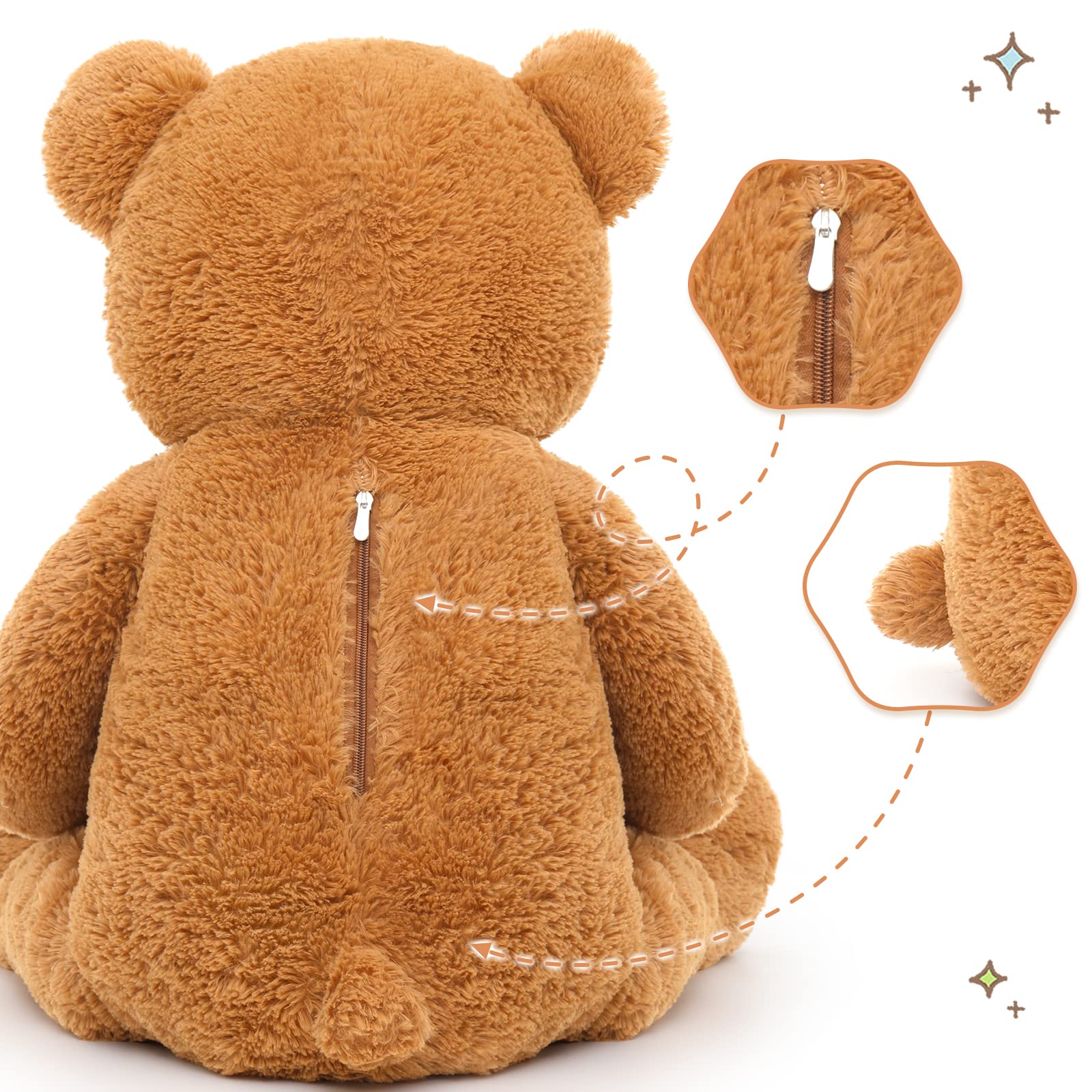 Foto 8 pulgar | Oso De Peluche Gigante Tezituor De 100 Cm Con Color Marrón Bebé - Venta Internacional.