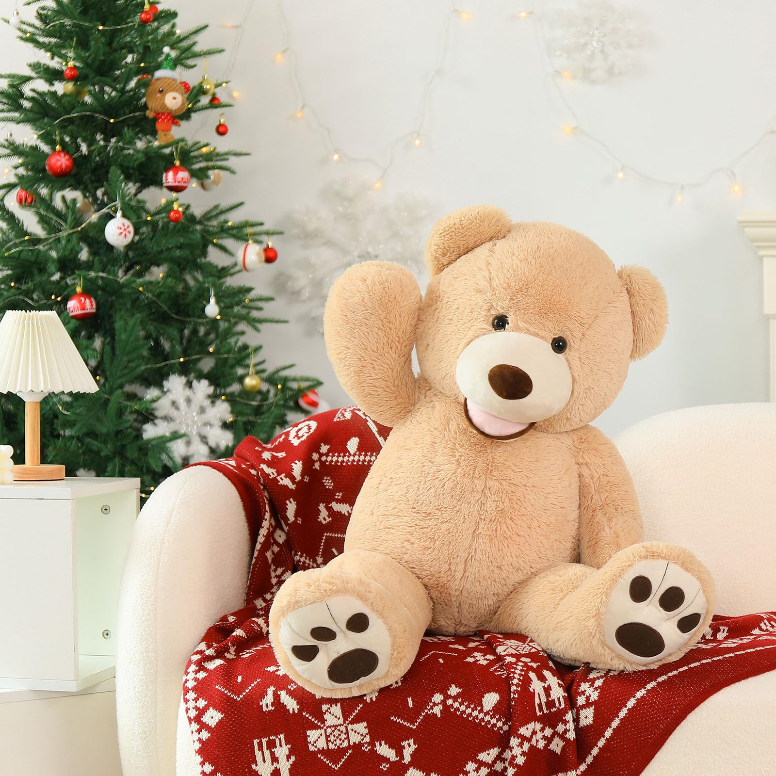 Foto 6 pulgar | Peluche Morismos, Oso De Peluche Gigante, Color Marrón Claro, 100 Cm - Venta Internacional.
