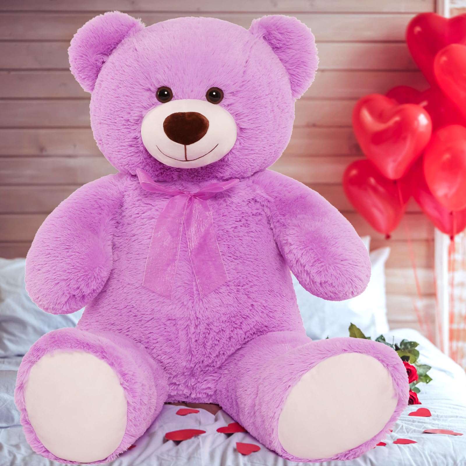 Foto 6 pulgar | Oso De Peluche Morismos Giant 90 Cm, Color Morado - Venta Internacional.