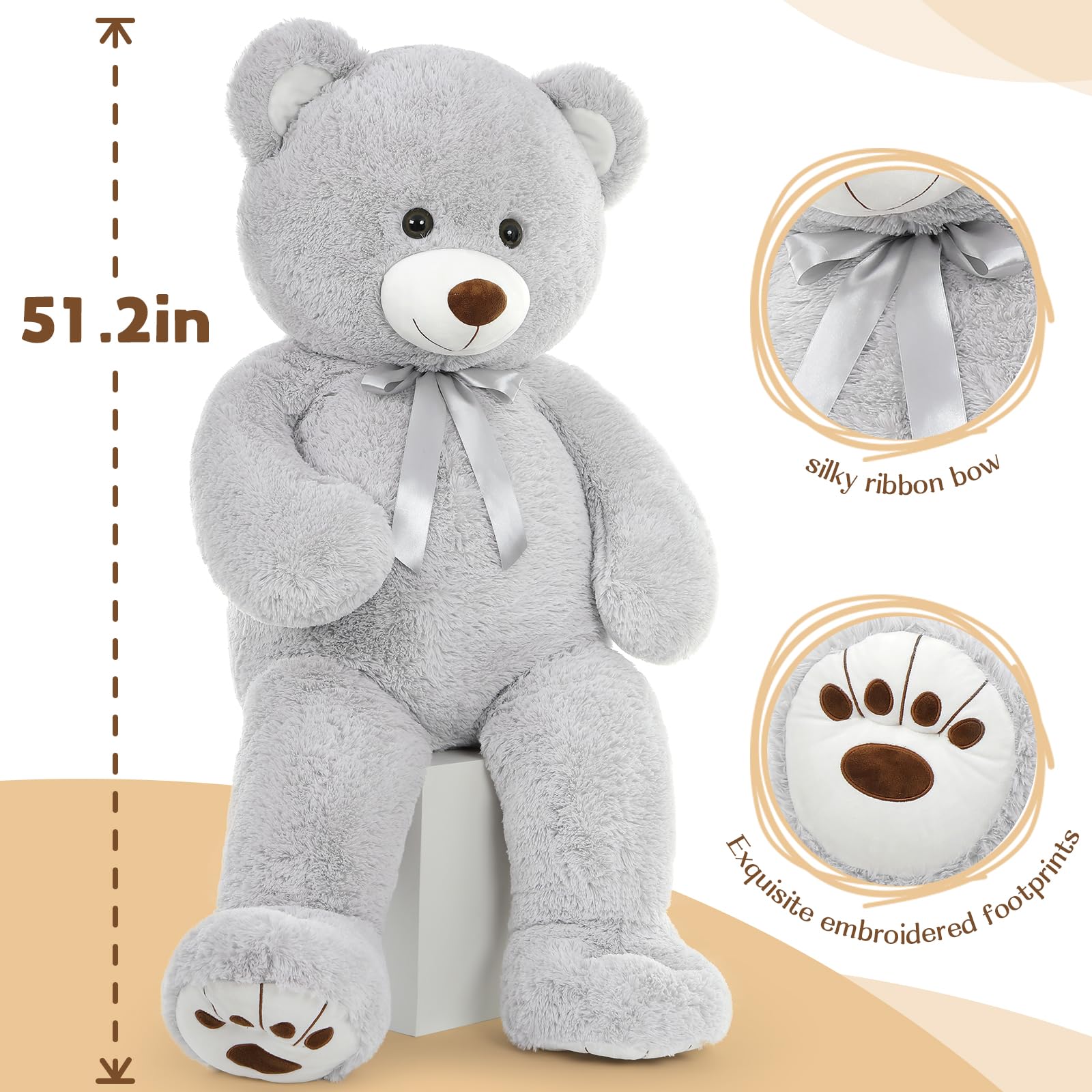 Foto 2 | Peluche De Peluche Morismos Giant De Peluche De 130 Cm - Venta Internacional.