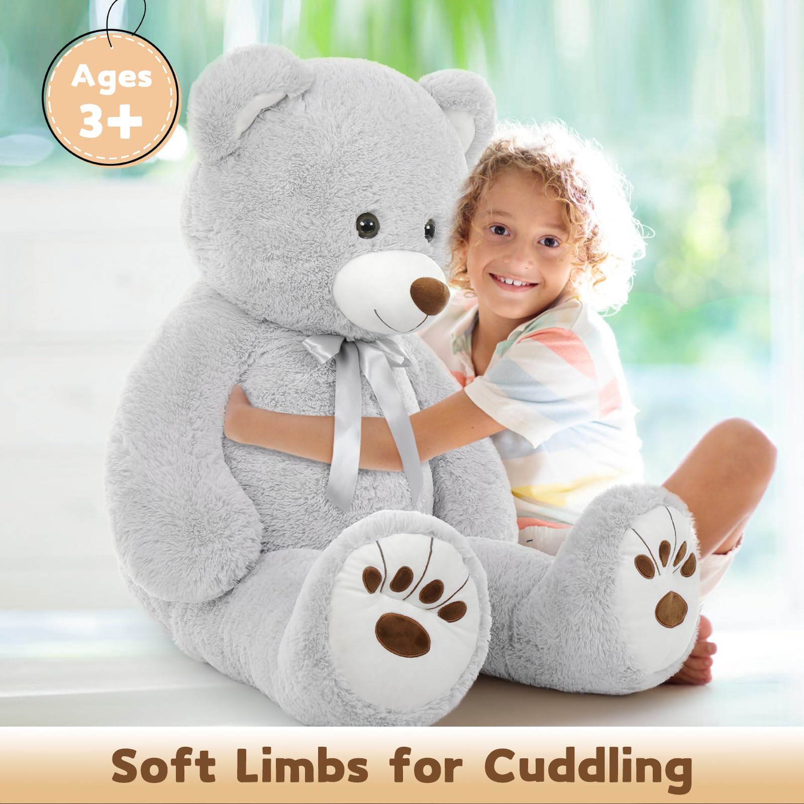 Foto 4 pulgar | Peluche De Peluche Morismos Giant De Peluche De 130 Cm - Venta Internacional.