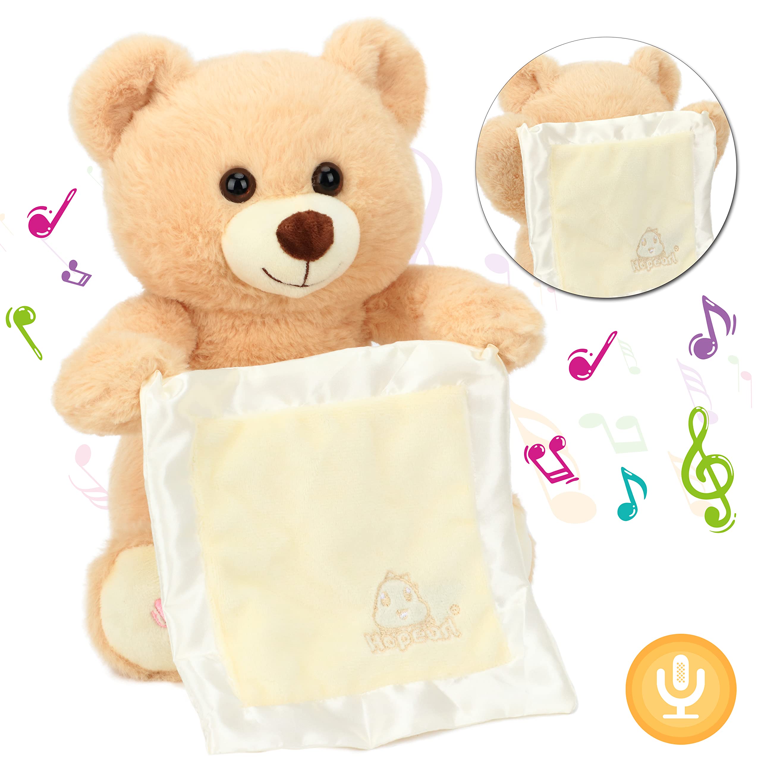 Foto 2 pulgar | Oso De Peluche Hopearl Peek A Boo Con Manta De Seguridad De 28 Cm - Venta Internacional.
