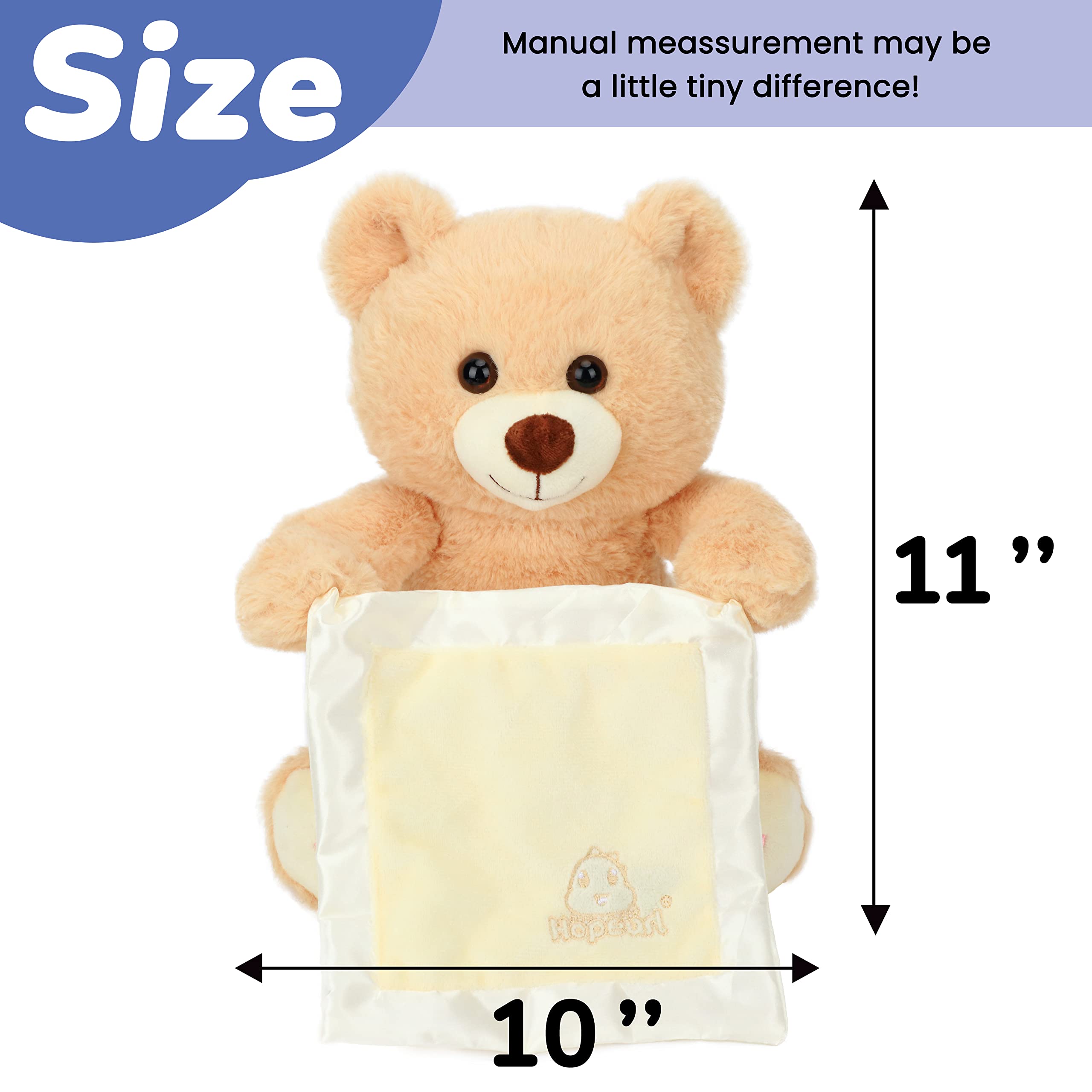Foto 3 pulgar | Oso De Peluche Hopearl Peek A Boo Con Manta De Seguridad De 28 Cm - Venta Internacional.