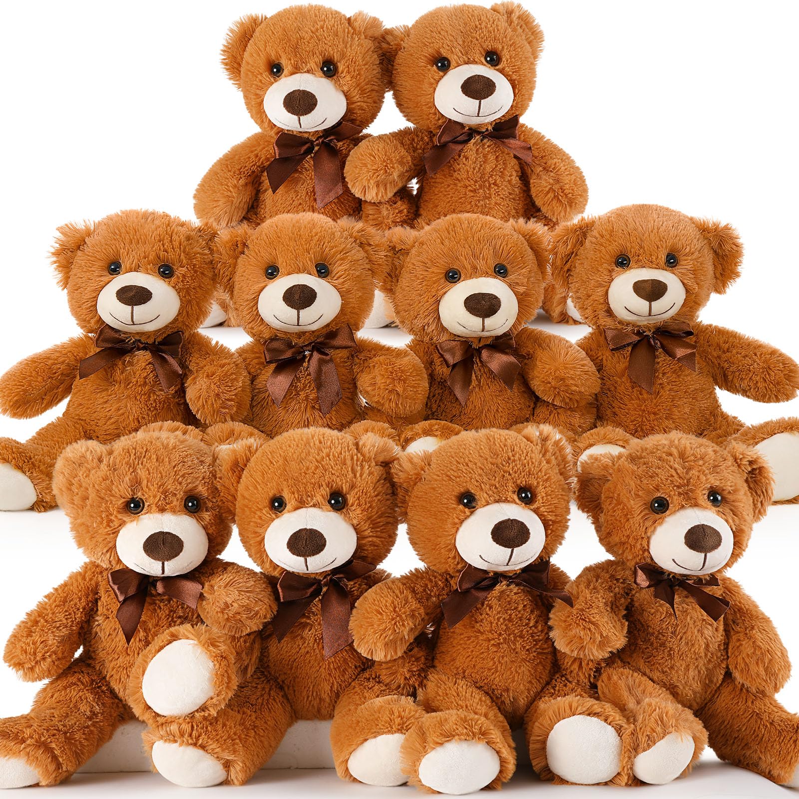 Foto 7 pulgar | Oso De Peluche Mao Golan De 13,5 Cm, Color Marrón Oscuro (paquete De 10) - Venta Internacional.