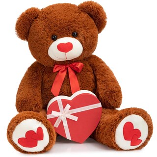 Foto 1 | Peluche Con Forma De Oso De Peluche Hollyhome, 90 Cm, Con Corazón Rojo - Venta Internacional.