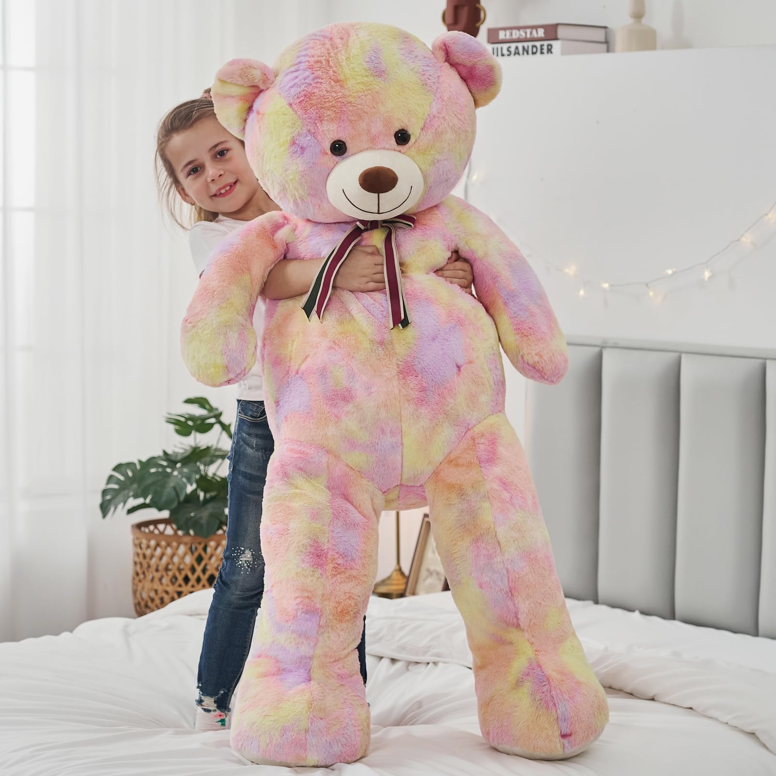 Peluche Tezituor, Oso De Peluche Grande, 132 Cm, Arcoíris - Venta Internacional.