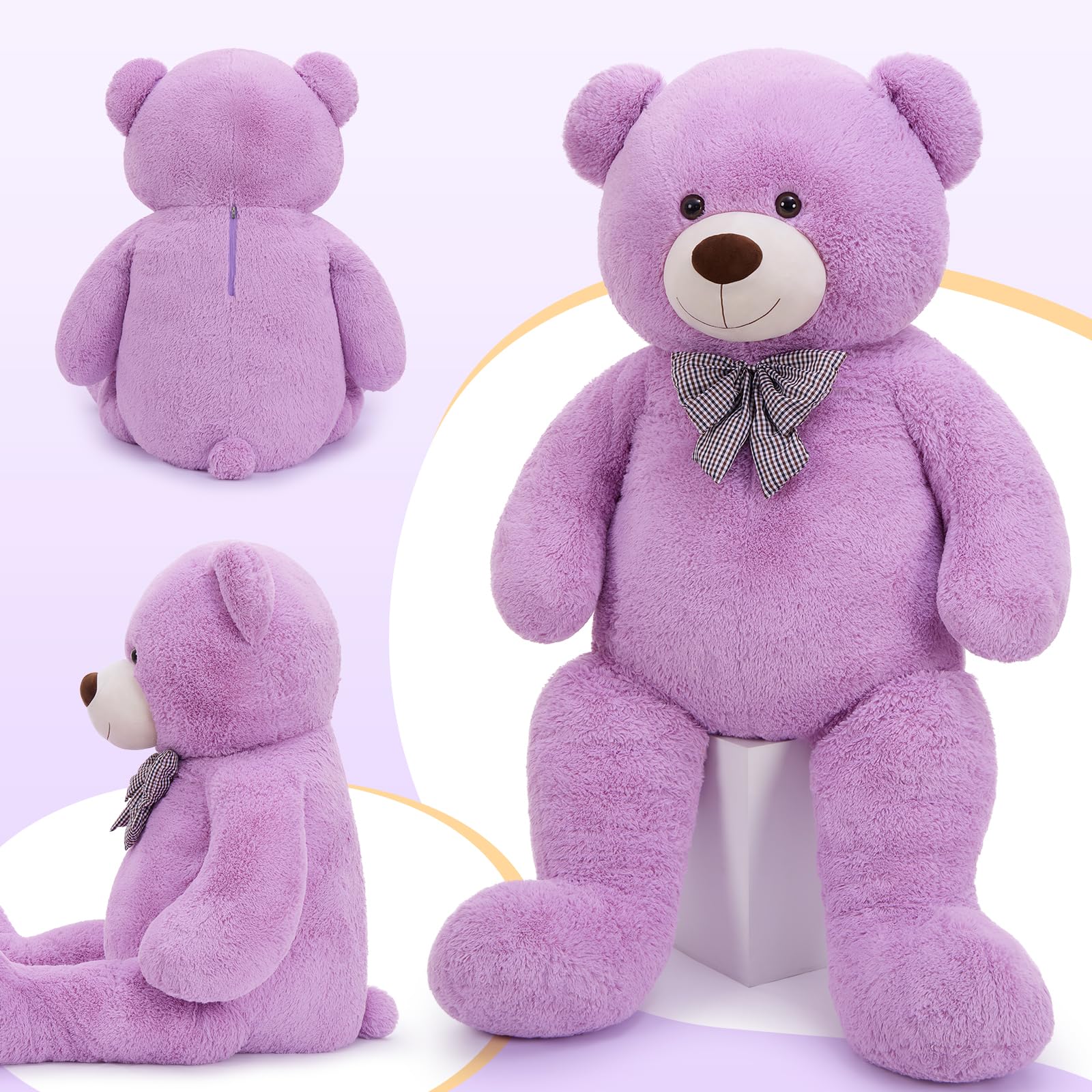 Foto 4 pulgar | Peluche De Peluche Mao Golan, Tamaño Grande, 180 Cm, Color Morado - Venta Internacional.