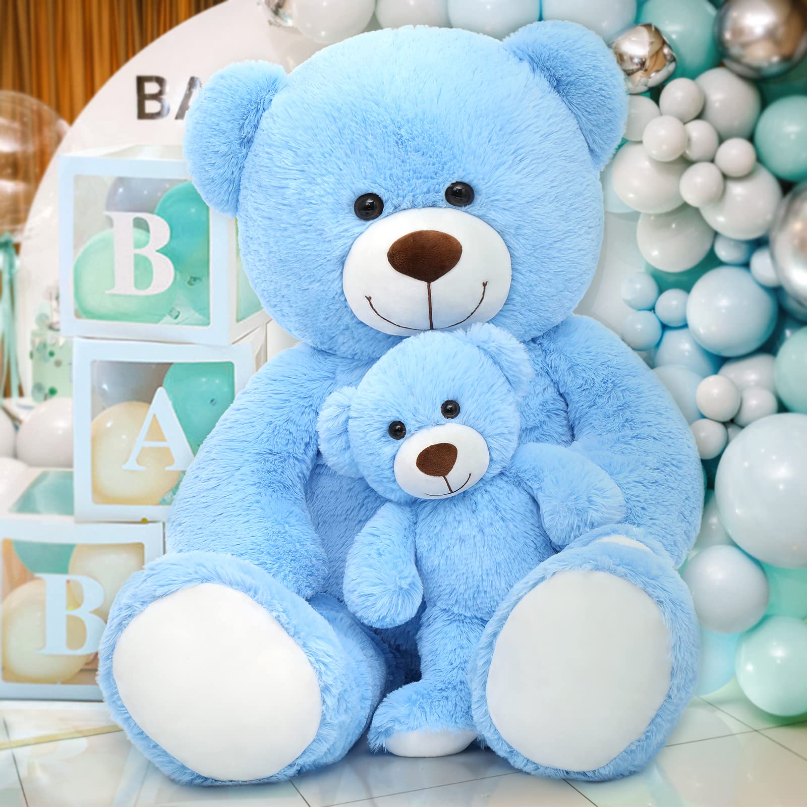 Foto 4 pulgar | Oso De Peluche Gigante Tezituor De 100 Cm Con Color Azul Bebé - Venta Internacional.