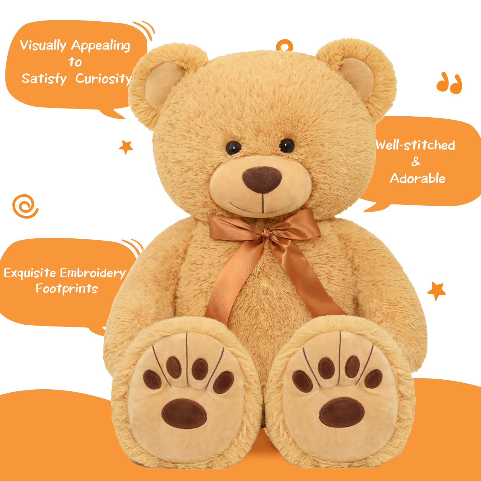 Foto 4 pulgar | Oso De Peluche Morismos Giant, 90 Cm, Suave Y Tierno - Venta Internacional.