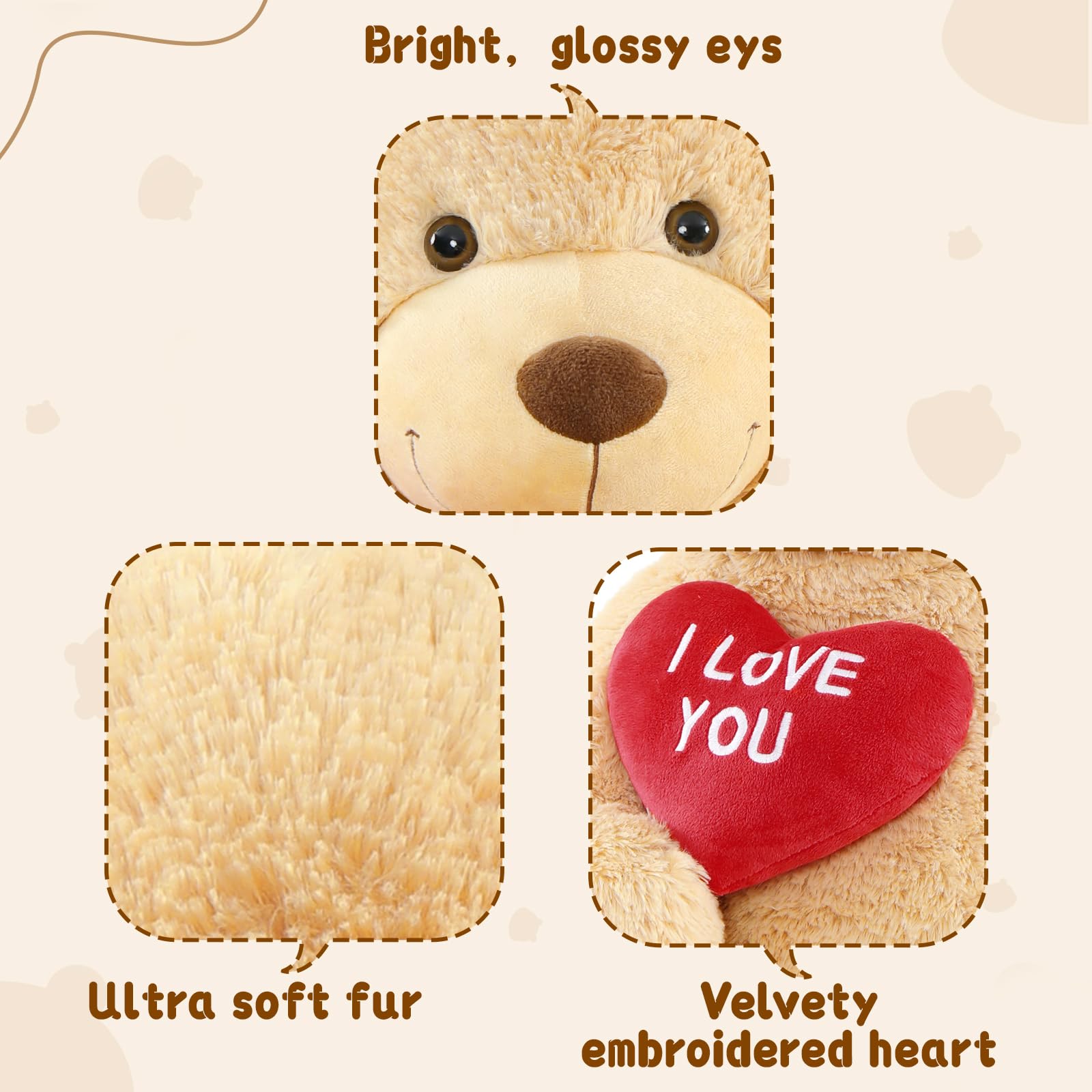 Foto 7 | Peluche Gigante Mao Golan De 36 Pulgadas Con Texto «te Amo» - Venta Internacional.