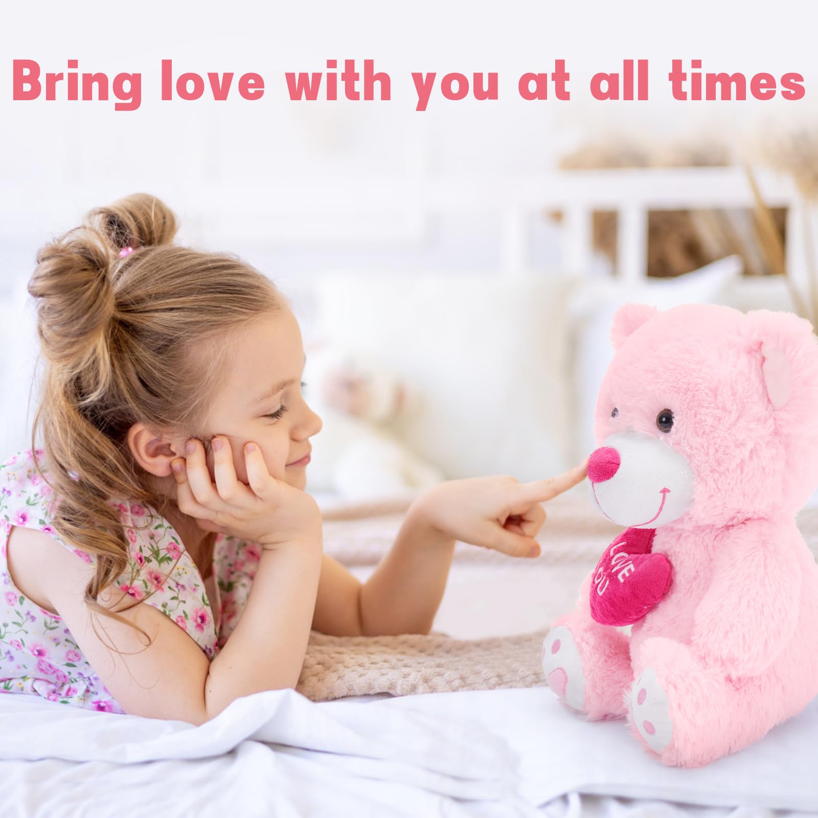 Foto 5 pulgar | Oso De Peluche Mao Golan, Pequeño, Con Texto En Forma De «te Quiero», Con Corazón Rojo, 30 Cm - Venta Internacional.