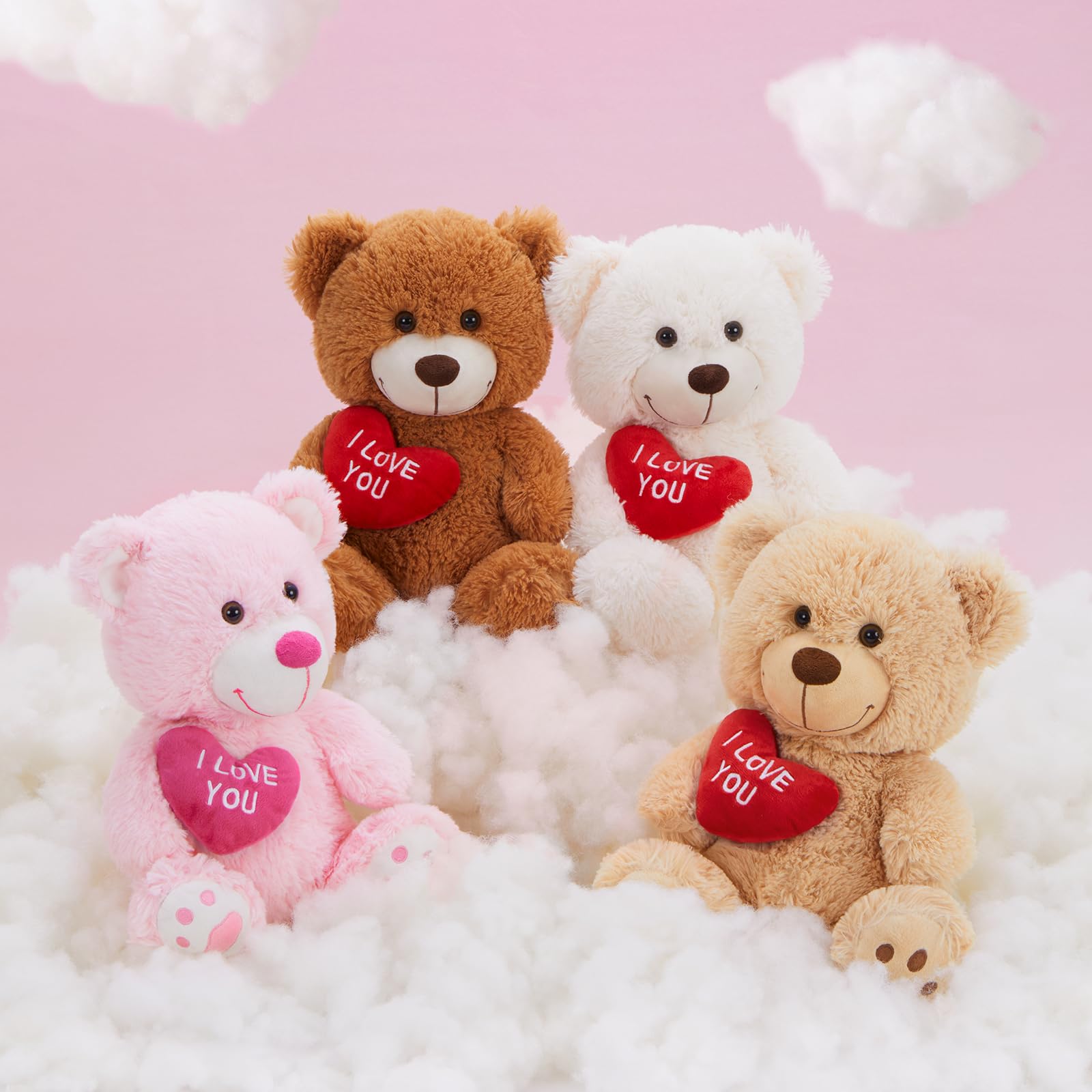 Foto 5 | Oso De Peluche Mao Golan, Pequeño, Con Texto En Forma De «te Quiero», Con Corazón Rojo, 30 Cm - Venta Internacional.