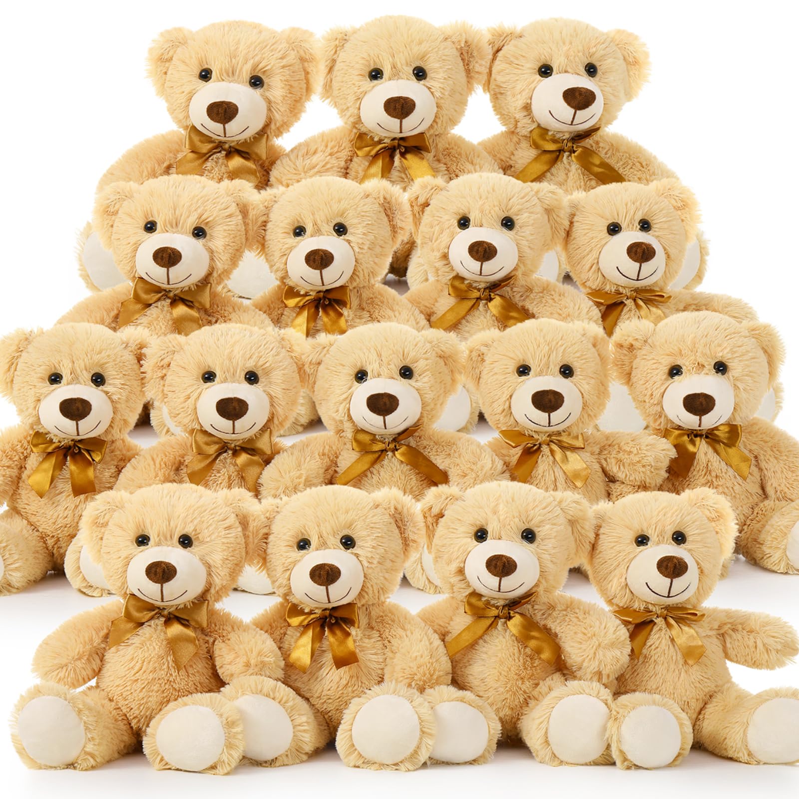 Foto 2 pulgar | Oso De Peluche Morismos, Pequeño A Granel, 16 Paquetes De 35 Cm, Color Marrón Claro - Venta Internacional.