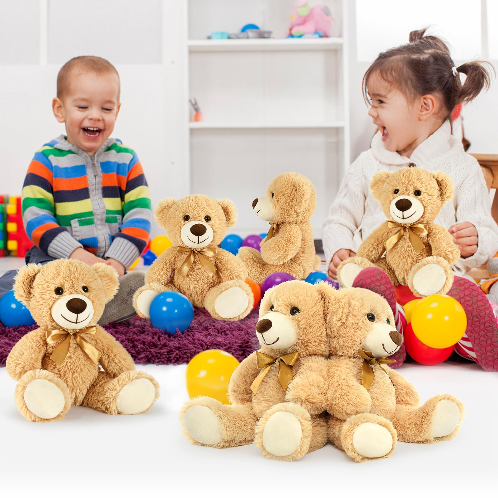 Foto 5 pulgar | Oso De Peluche Morismos, Pequeño A Granel, 16 Paquetes De 35 Cm, Color Marrón Claro - Venta Internacional.