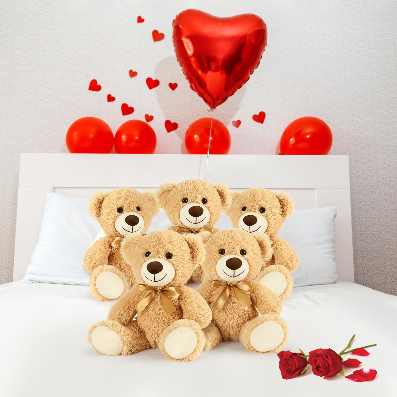 Foto 5 | Oso De Peluche Morismos, Pequeño A Granel, 16 Paquetes De 35 Cm, Color Marrón Claro - Venta Internacional.