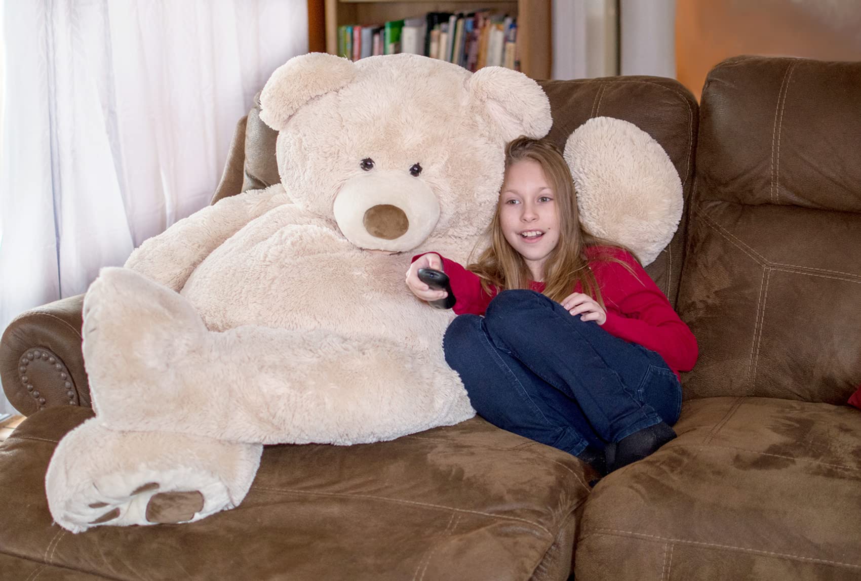 Foto 5 pulgar | Peluche Gigante De Peluche Teddy Bear Hollyhome, 150 Cm, Color Beige - Venta Internacional.