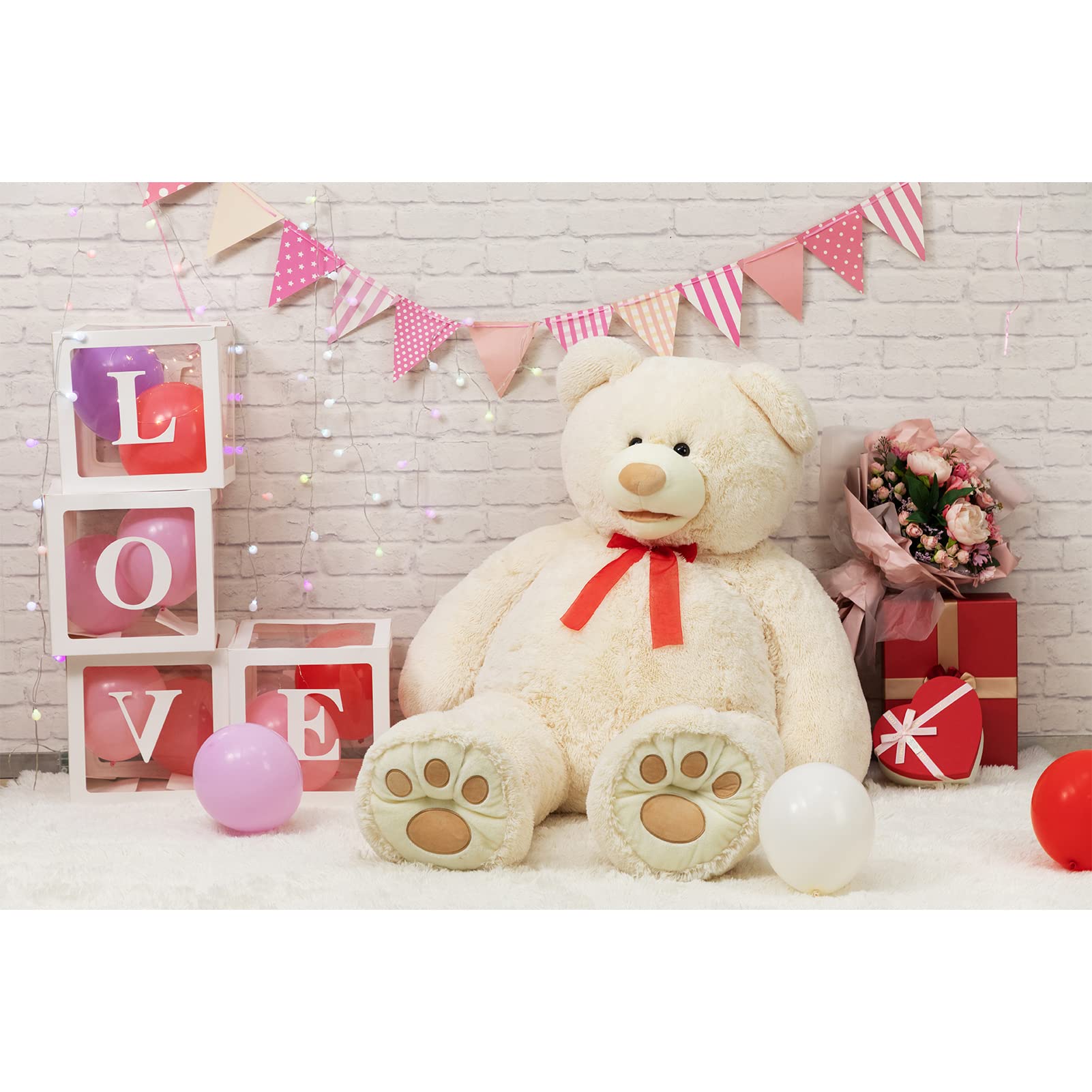 Foto 6 pulgar | Peluche Gigante De Peluche Teddy Bear Hollyhome, 150 Cm, Color Beige - Venta Internacional.