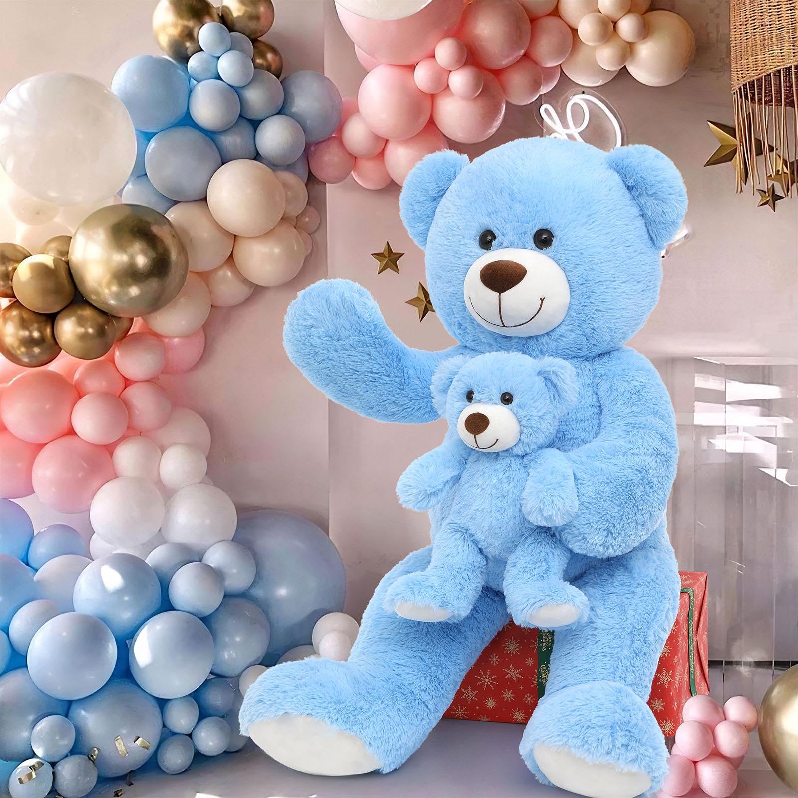 Foto 3 pulgar | Oso De Peluche Gigante Morismos Mami & Baby Blue - Venta Internacional.