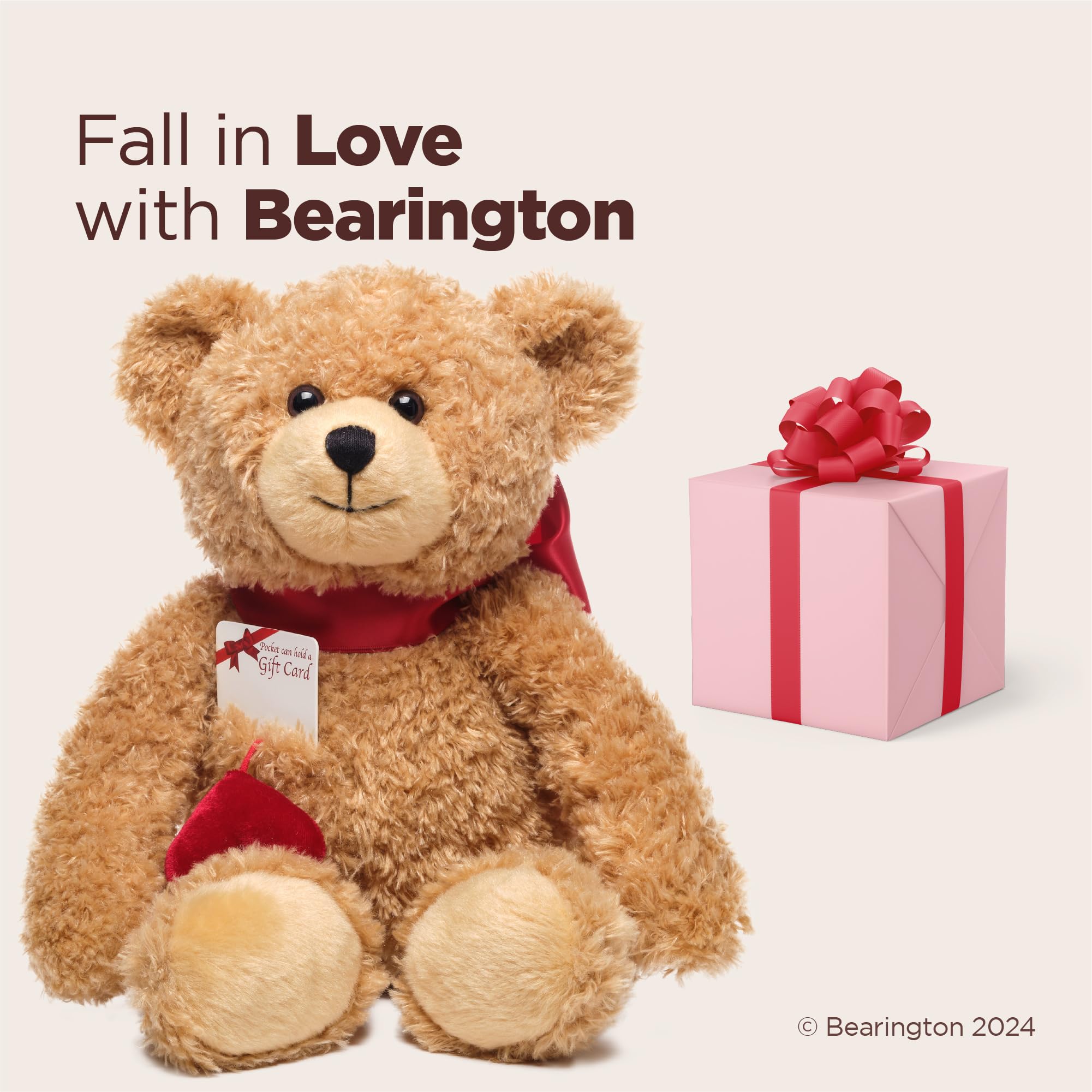 Foto 6 pulgar | Oso De Peluche Bearington Harry Heartstrings 40 Cm Para El Día De San Valentín - Venta Internacional.