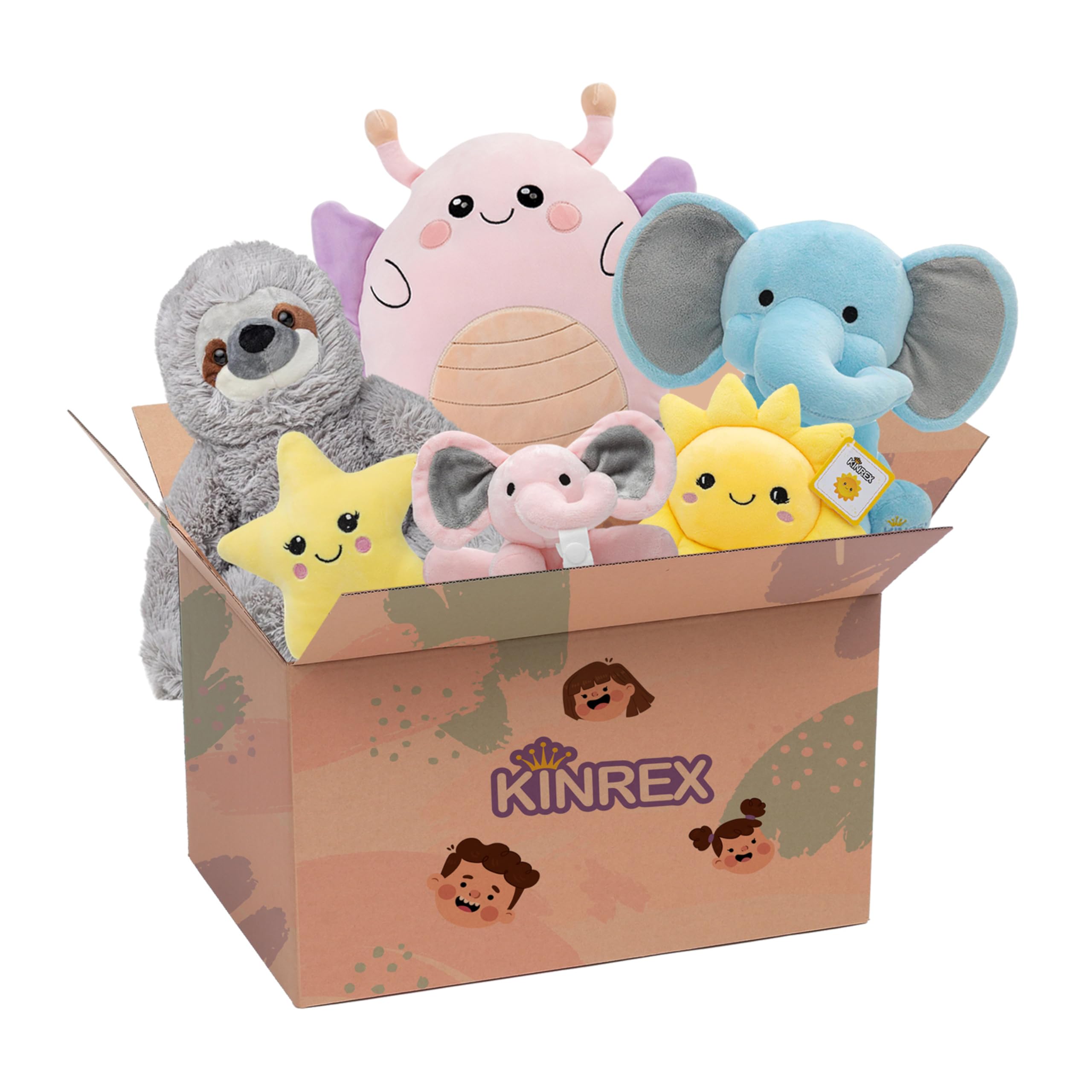 Foto 2 pulgar | Peluches De Peluche Kinrex Mystery Pack De 3 Piezas Para Niños - Venta Internacional.