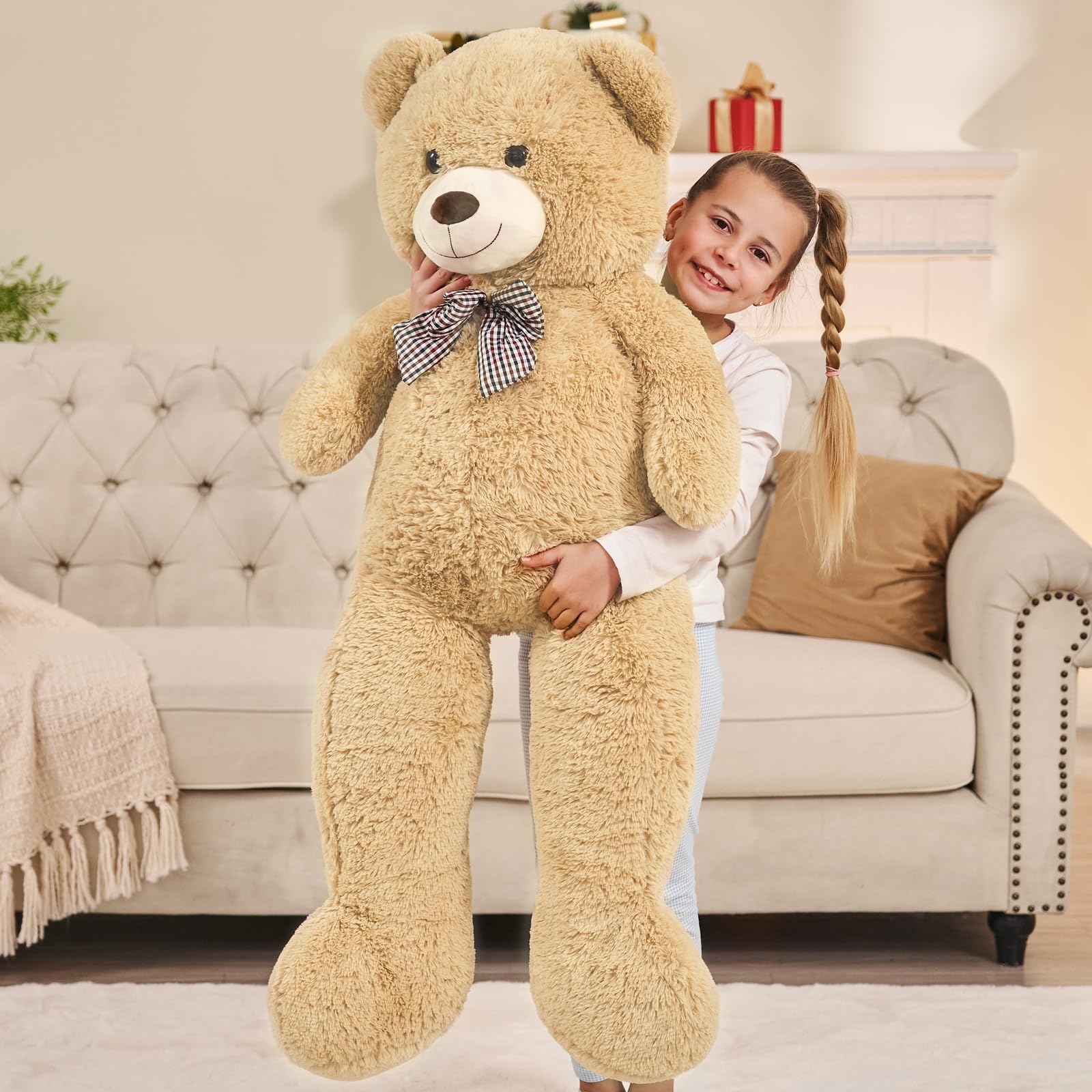 Foto 6 pulgar | Peluche Gigante Mao Golan De Peluche Marrón, Tamaño Natural, 119,36 Cm - Venta Internacional.