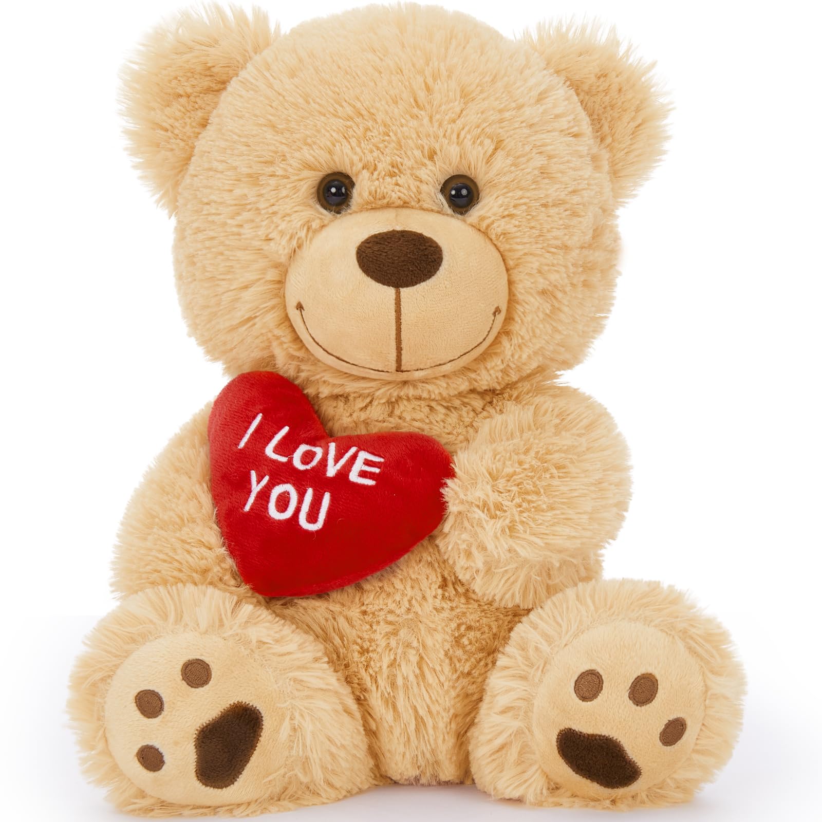 Oso De Peluche Mao Golan, Tamaño Pequeño, 30 Cm, Con Corazón Rojo «te Quiero» - Venta Internacional.