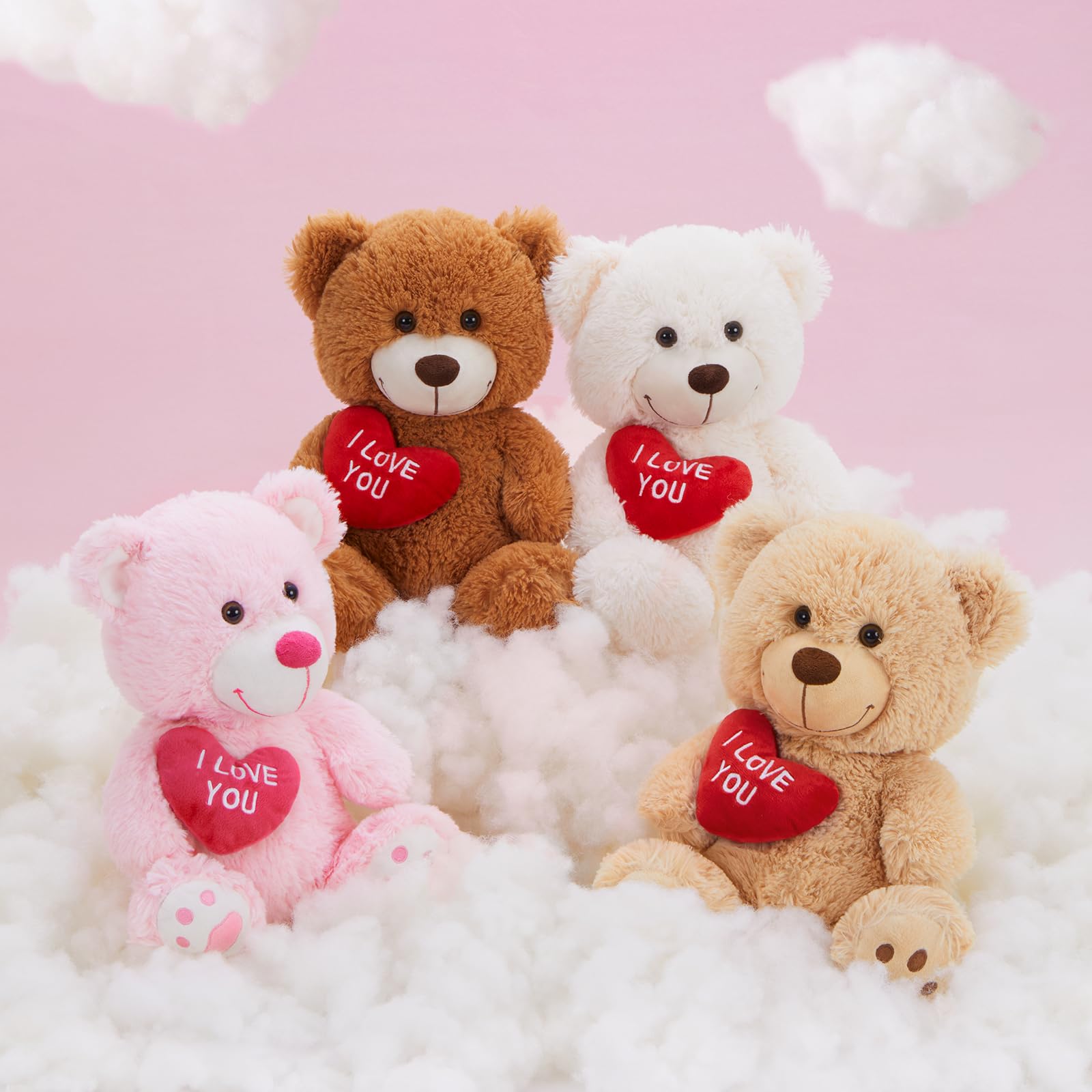 Foto 6 pulgar | Oso De Peluche Mao Golan, Tamaño Pequeño, 30 Cm, Con Corazón Rojo «te Quiero» - Venta Internacional.