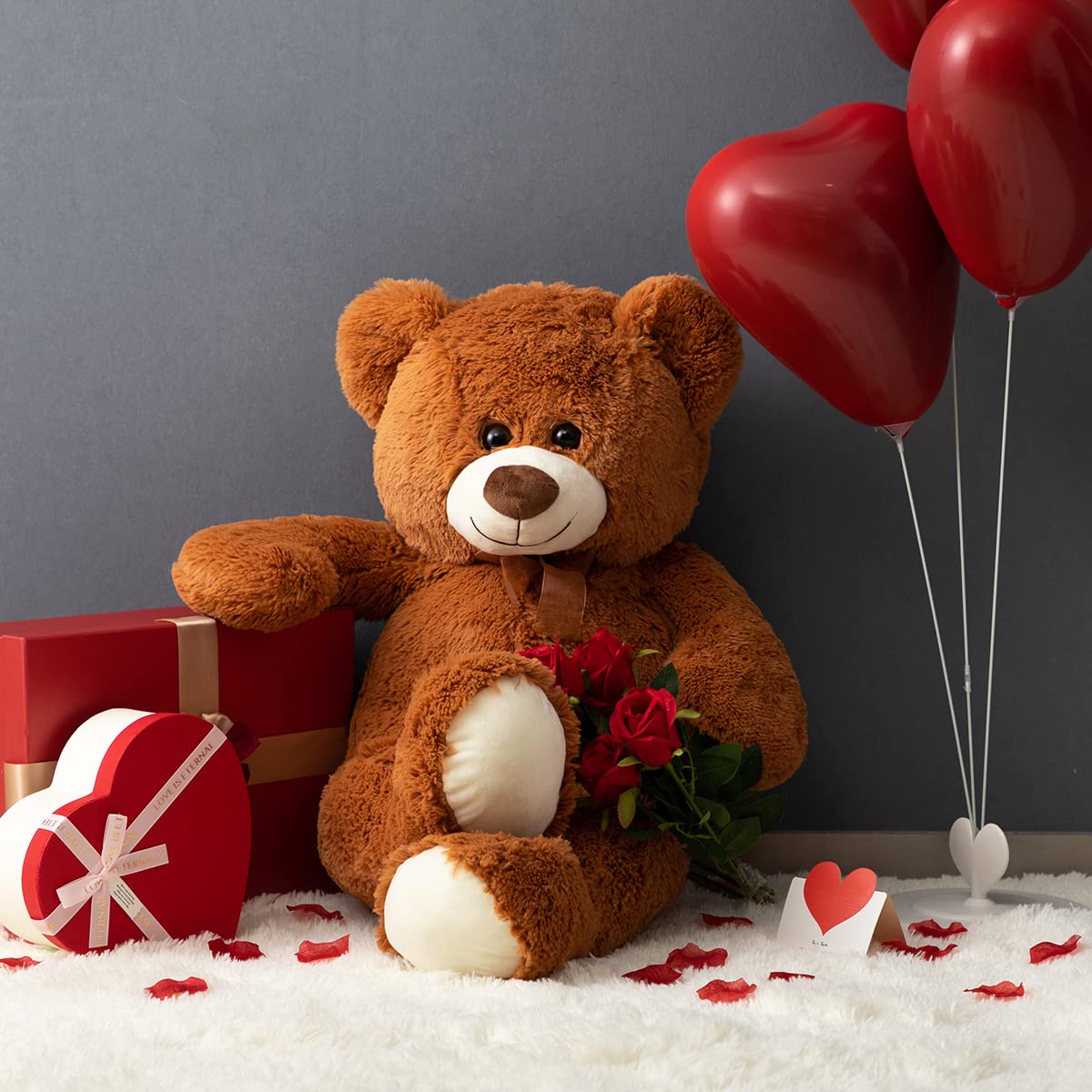 Foto 3 pulgar | Oso De Peluche Gigante Teddy Bear Hollyhome, 90 Cm, Color Marrón - Venta Internacional.