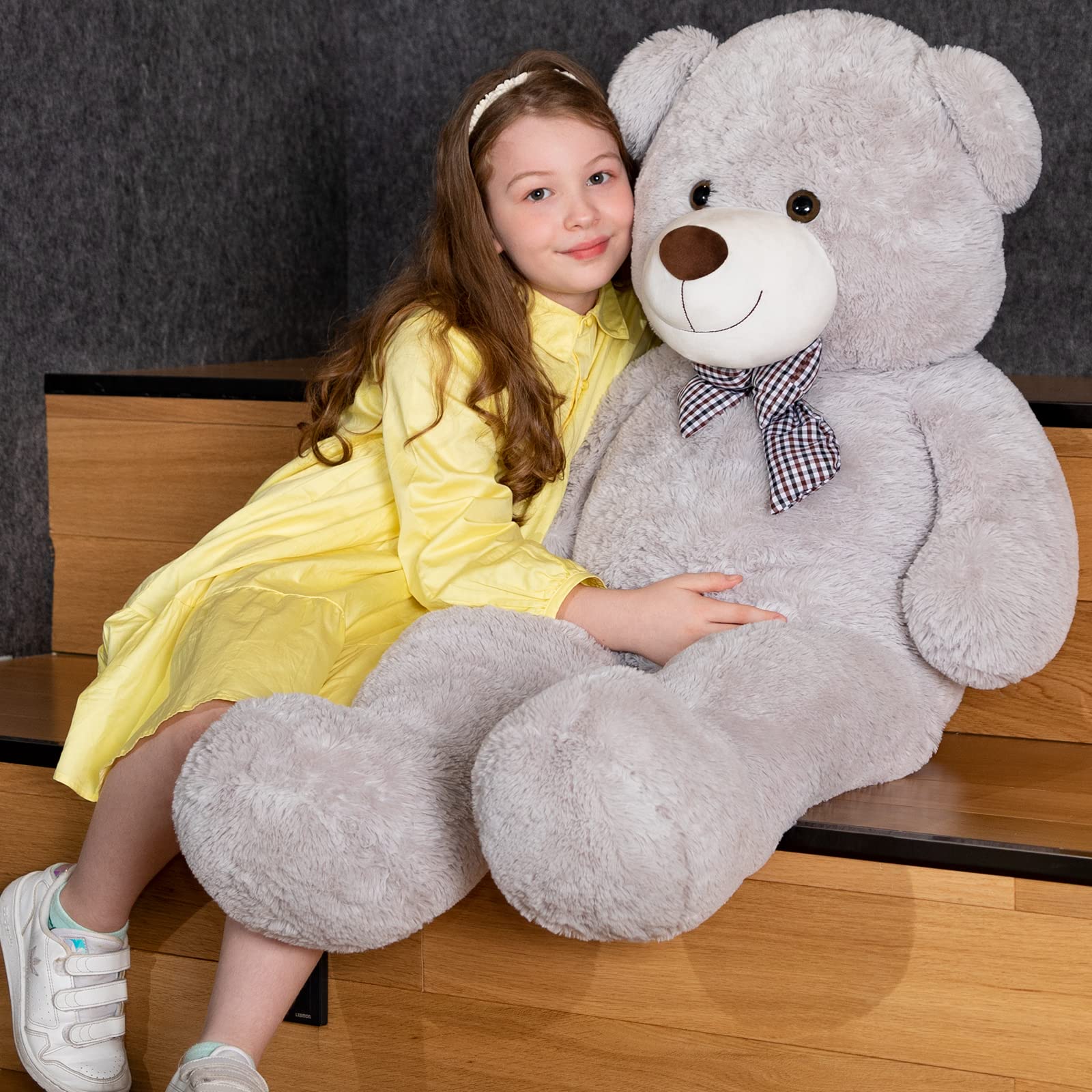 Foto 4 pulgar | Peluche Teddy Bear Maogolan Big Fluffy Grey 99 Cm - Venta Internacional.