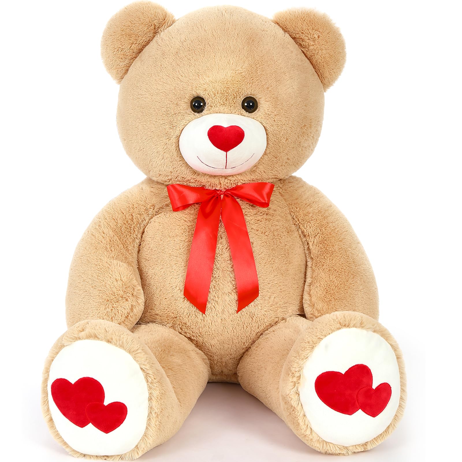Oso De Peluche Mao Golan, Tamaño Grande, 42 Cm, Marrón Gigante, Con Corazón - Venta Internacional.