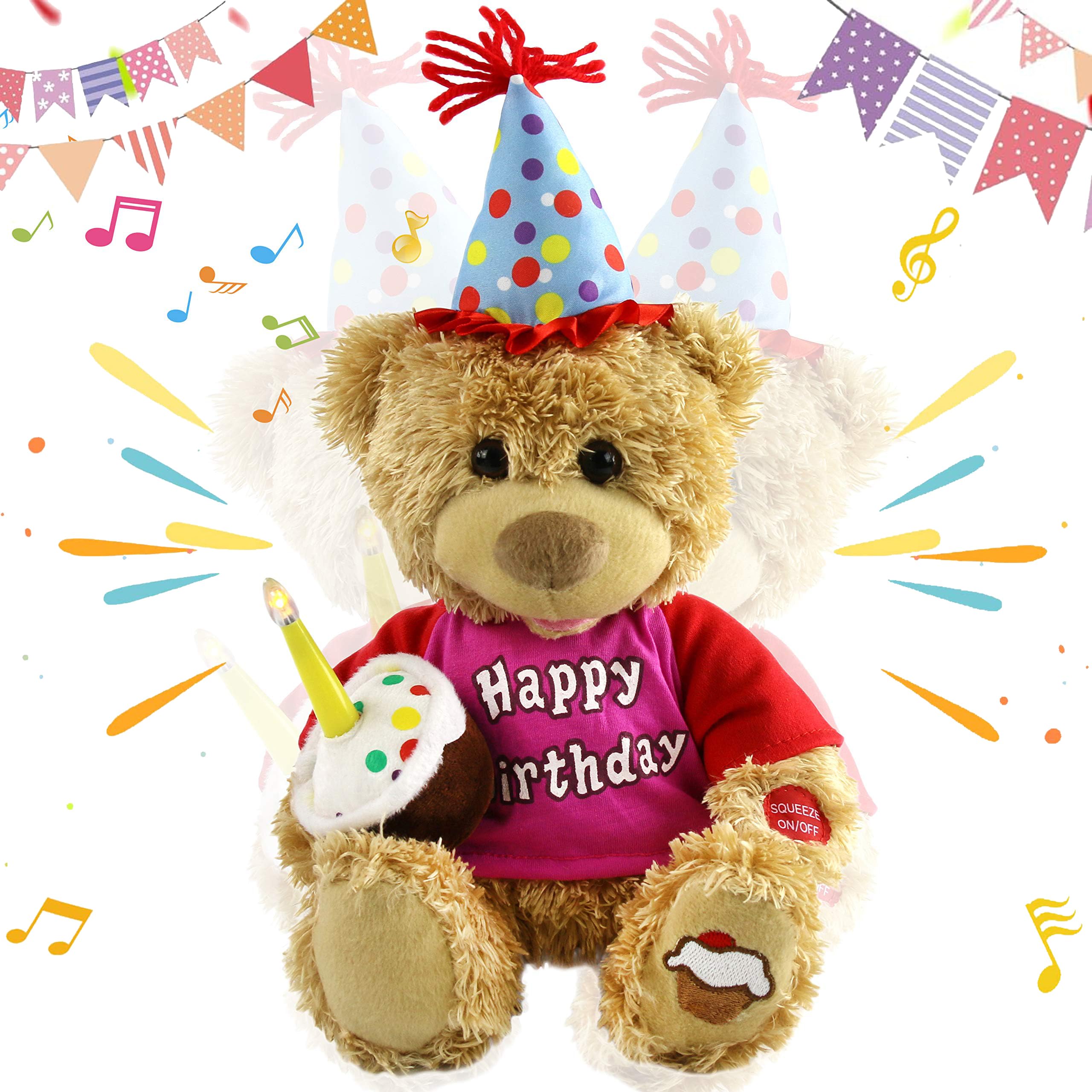 Foto 1 | Oso De Peluche De Cumpleaños Houwsbaby Con Canto Y Música - Venta Internacional.