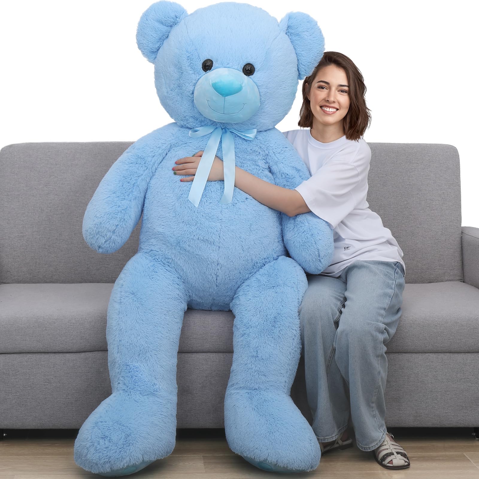 Oso De Peluche Gigante Tezituor, 150 Cm, De Peluche, Azul - Venta Internacional.