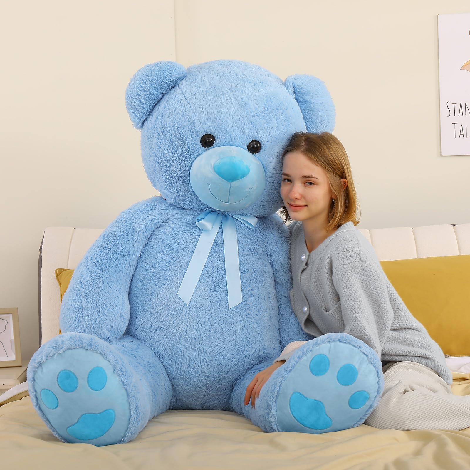 Foto 7 pulgar | Oso De Peluche Gigante Tezituor, 150 Cm, De Peluche, Azul - Venta Internacional.