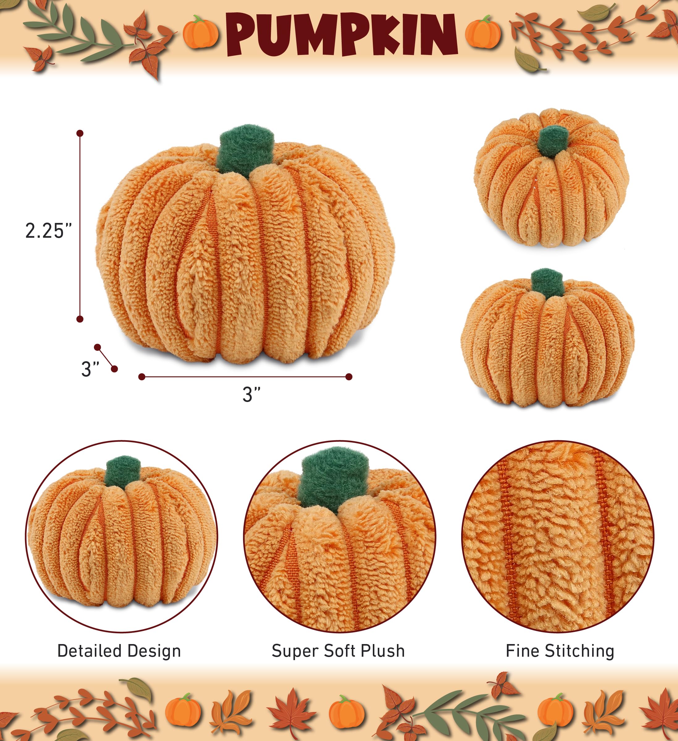Foto 3 | Muñeca De Peluche Con Forma De Calabaza Pequeña Para Peluche Con Osito De Peluche - Venta Internacional.