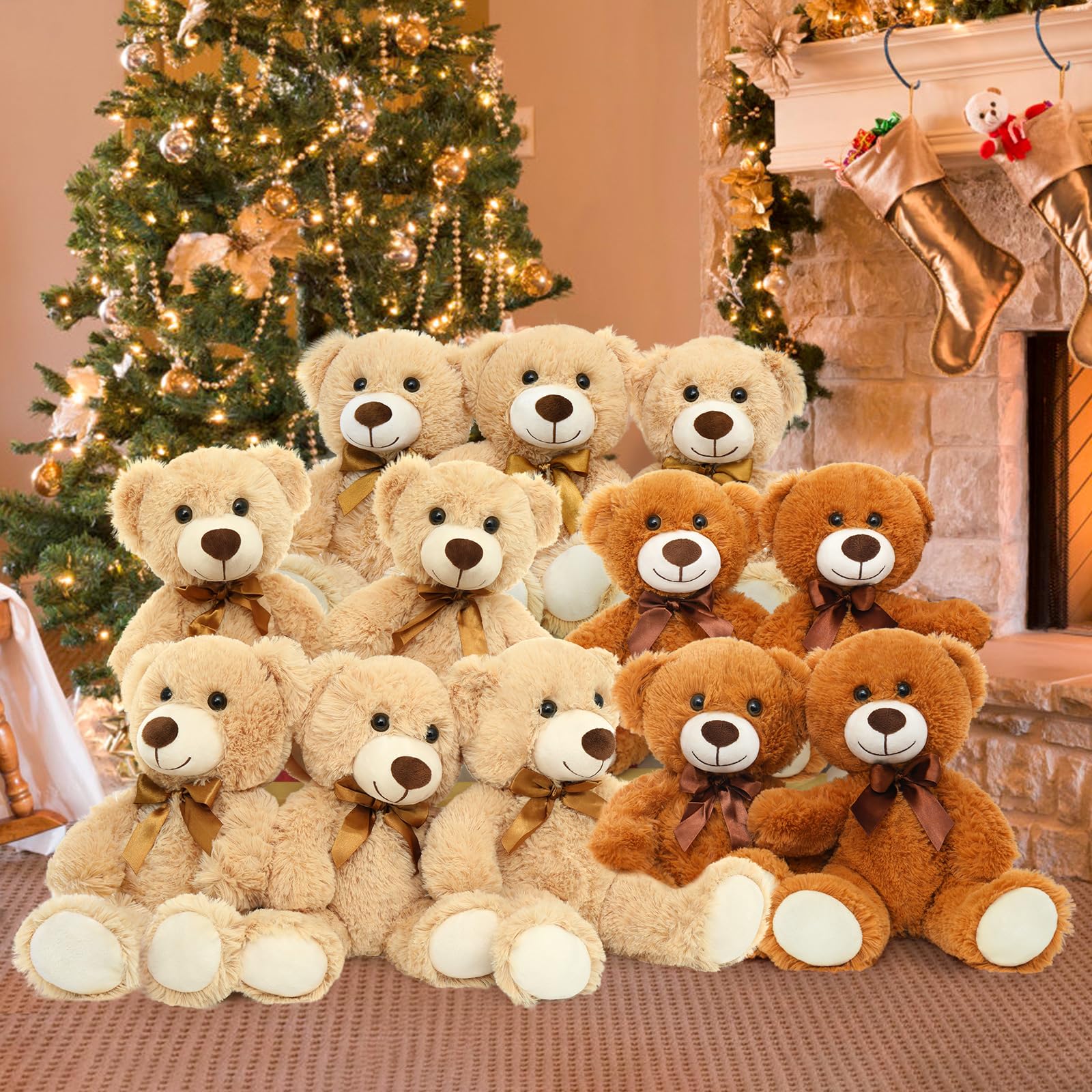 Foto 6 pulgar | Oso De Peluche Tezituor, 14 Pulgadas, A Granel, 8 Paquetes, Claro/oscuro - Venta Internacional.