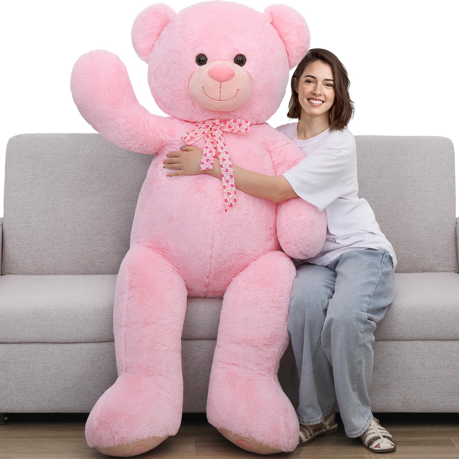 Peluche Gigante Con Forma De Oso Tezituor, 150 Cm, Color Rosa - Venta Internacional.