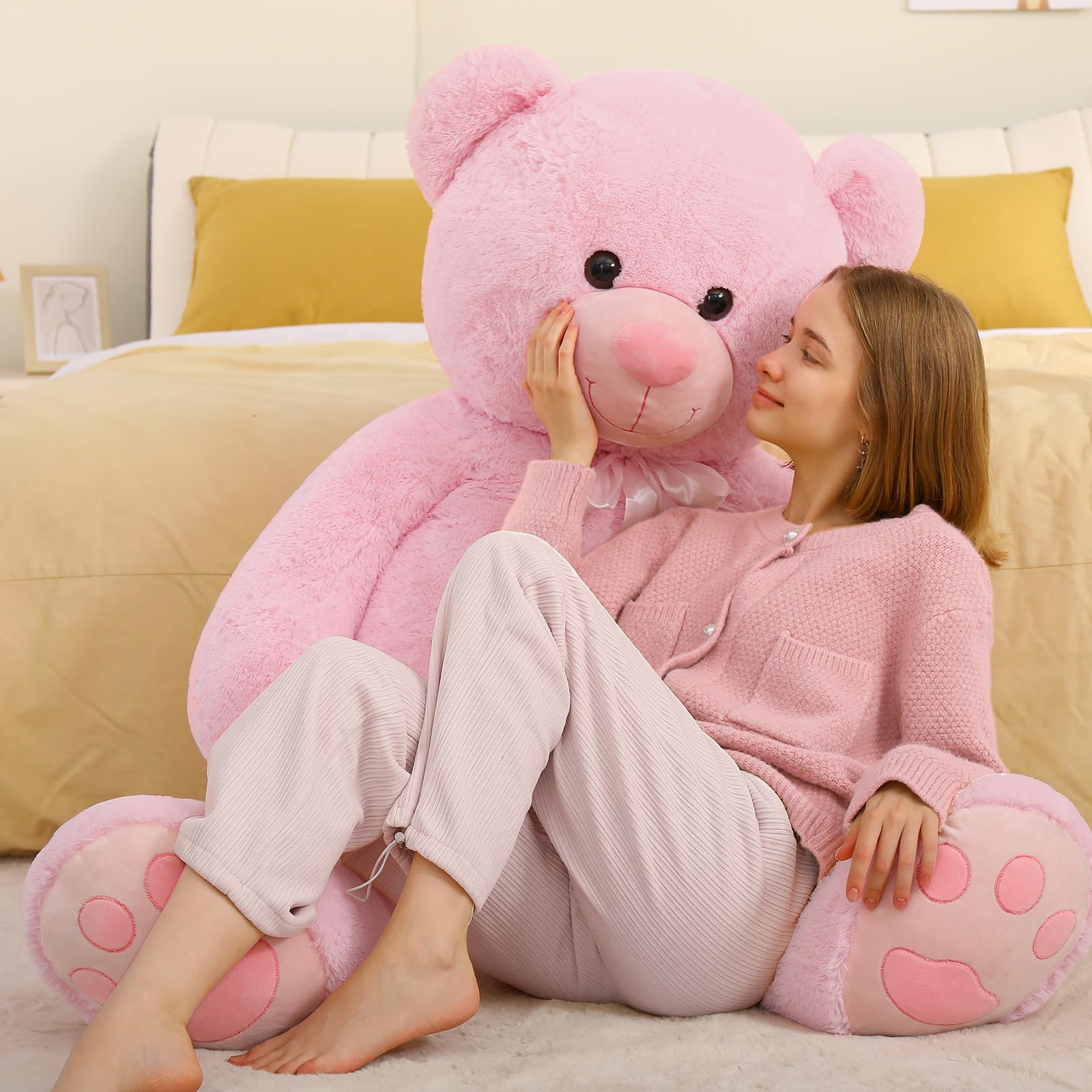 Foto 3 pulgar | Peluche Gigante Con Forma De Oso Tezituor, 150 Cm, Color Rosa - Venta Internacional.