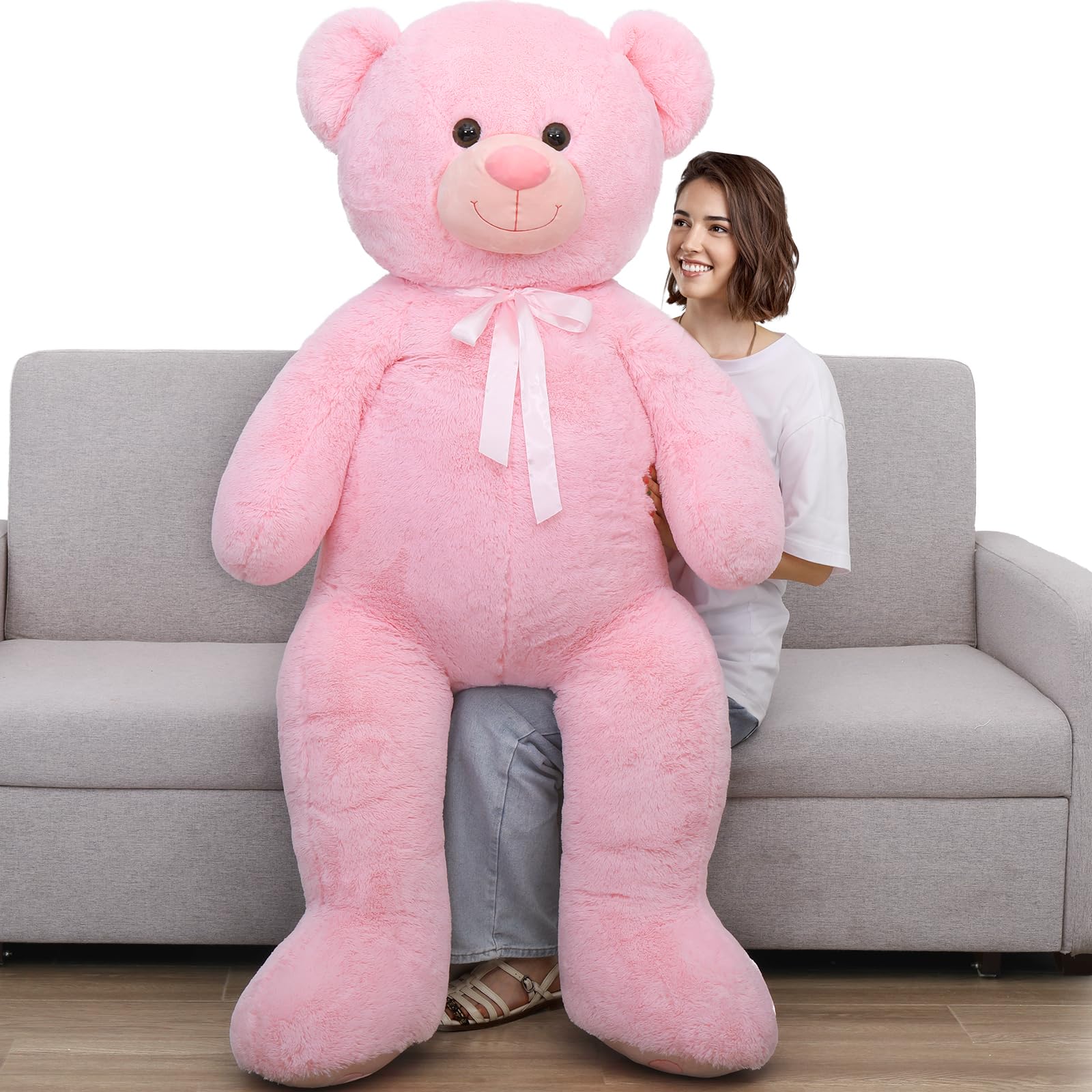 Foto 6 pulgar | Peluche Gigante Con Forma De Oso Tezituor, 150 Cm, Color Rosa - Venta Internacional.