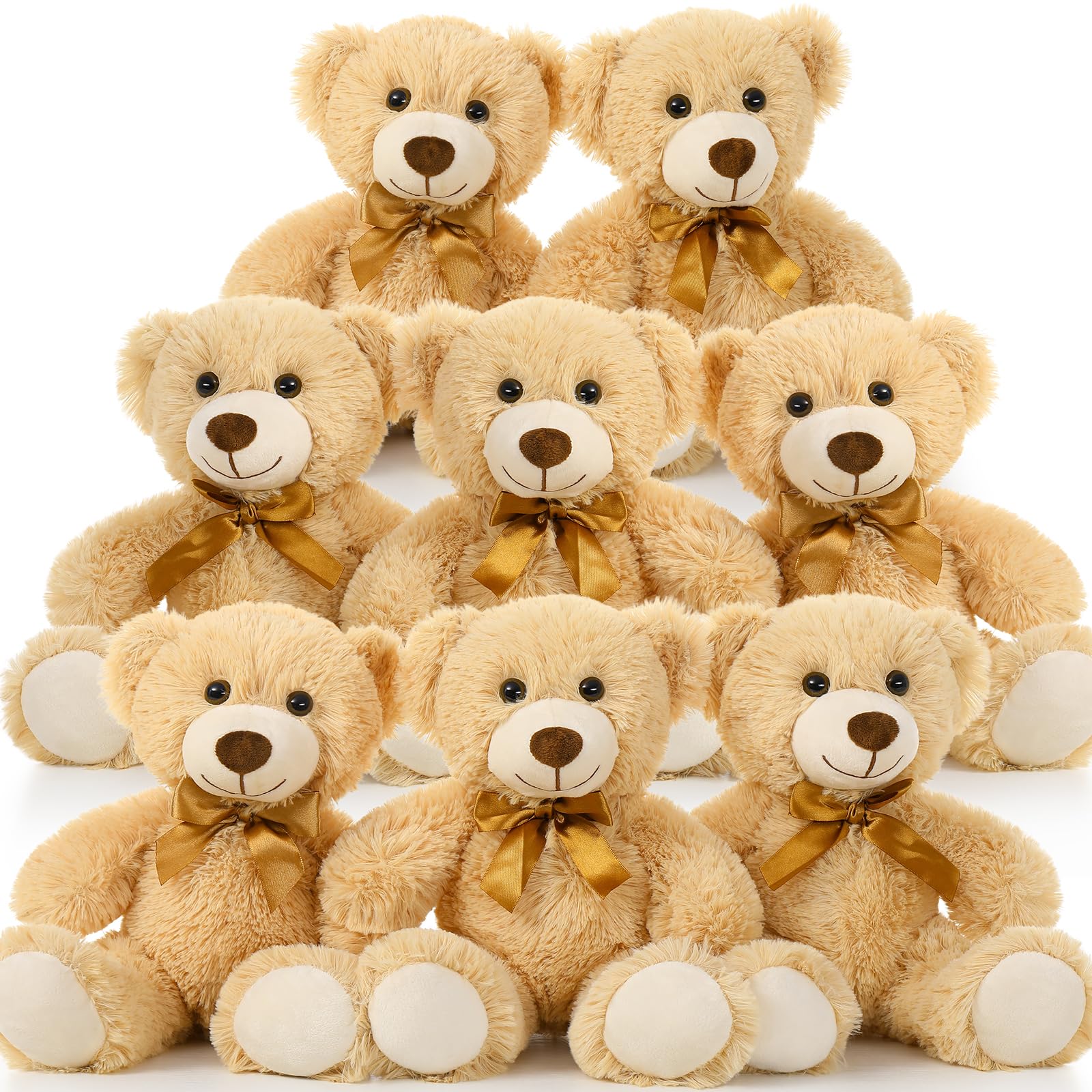 Oso De Peluche Morismos De Peluche, 14 Pulgadas, 8 Paquetes, Color Marrón Claro - Venta Internacional.