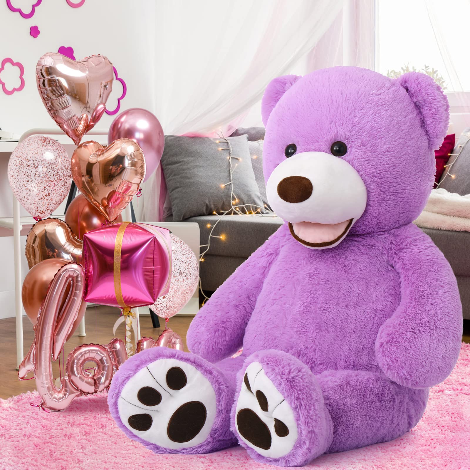 Foto 4 pulgar | Oso De Peluche Gigante Morismos, Morado, Regalo De 1 M - Venta Internacional.