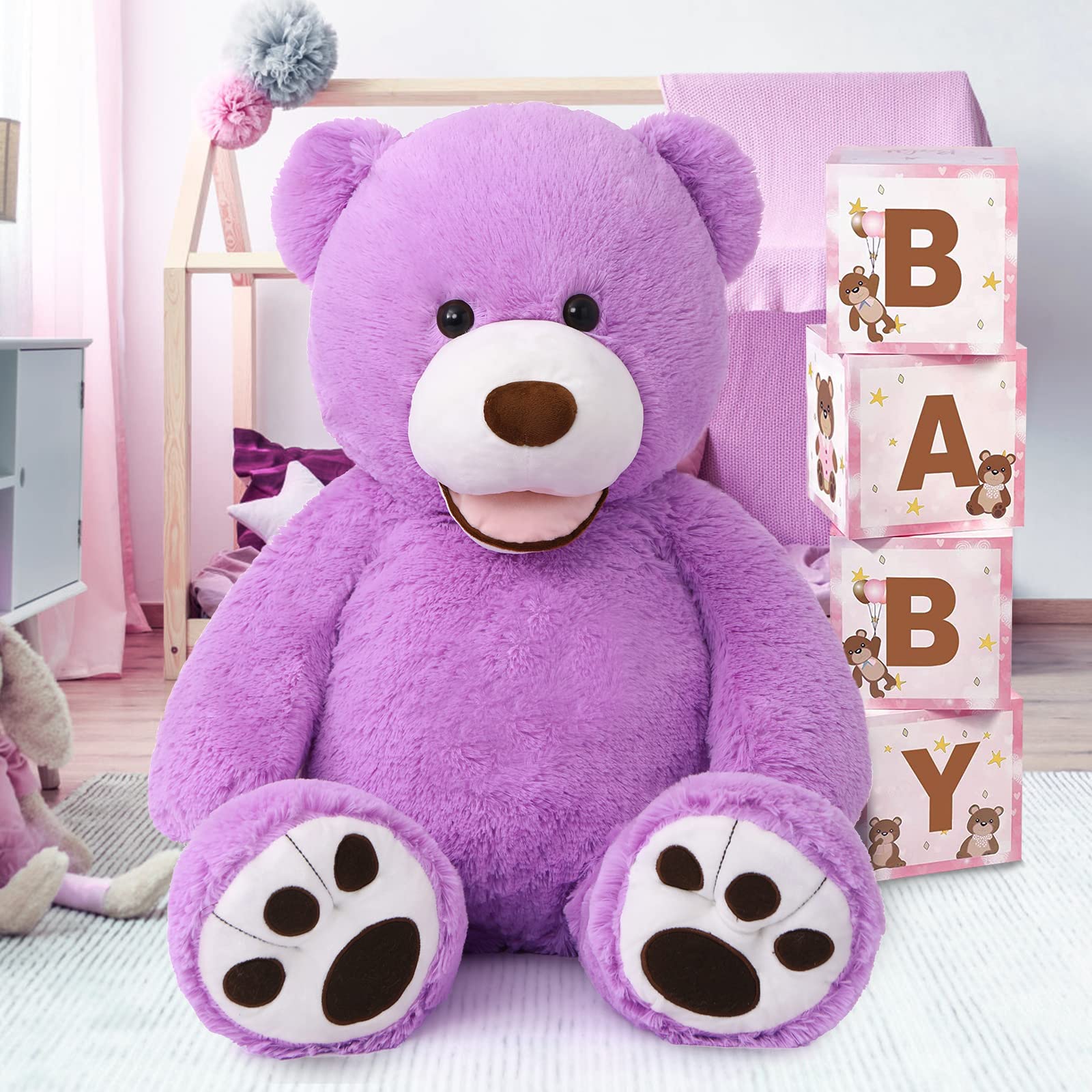 Foto 5 pulgar | Oso De Peluche Gigante Morismos, Morado, Regalo De 1 M - Venta Internacional.