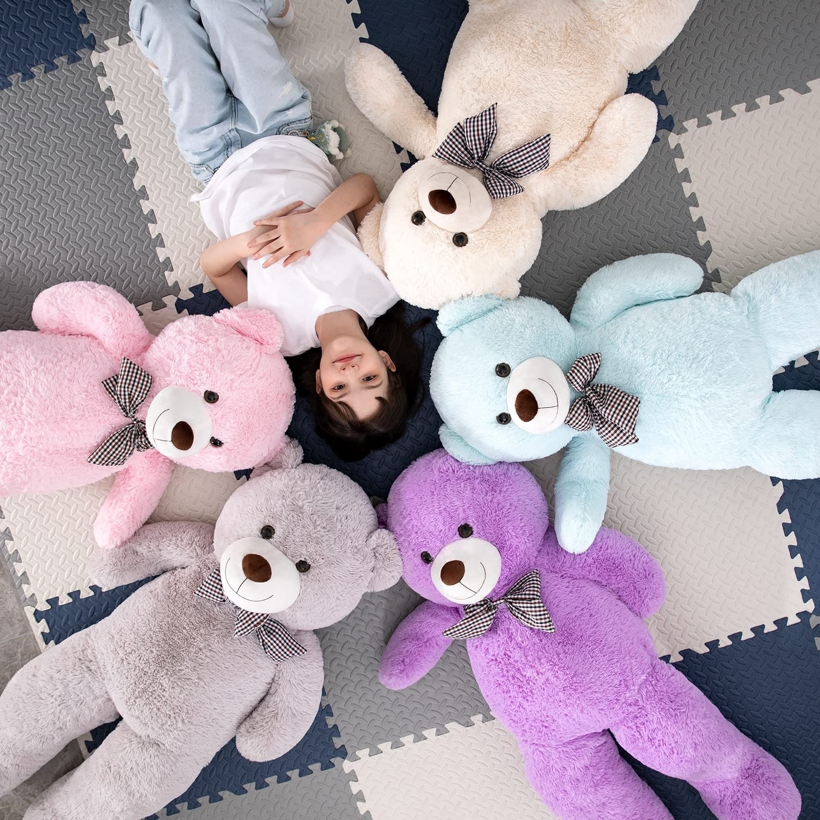 Foto 4 pulgar | Oso De Peluche Morismos, Gris, 140 Cm, Para Niños Y Regalo - Venta Internacional.