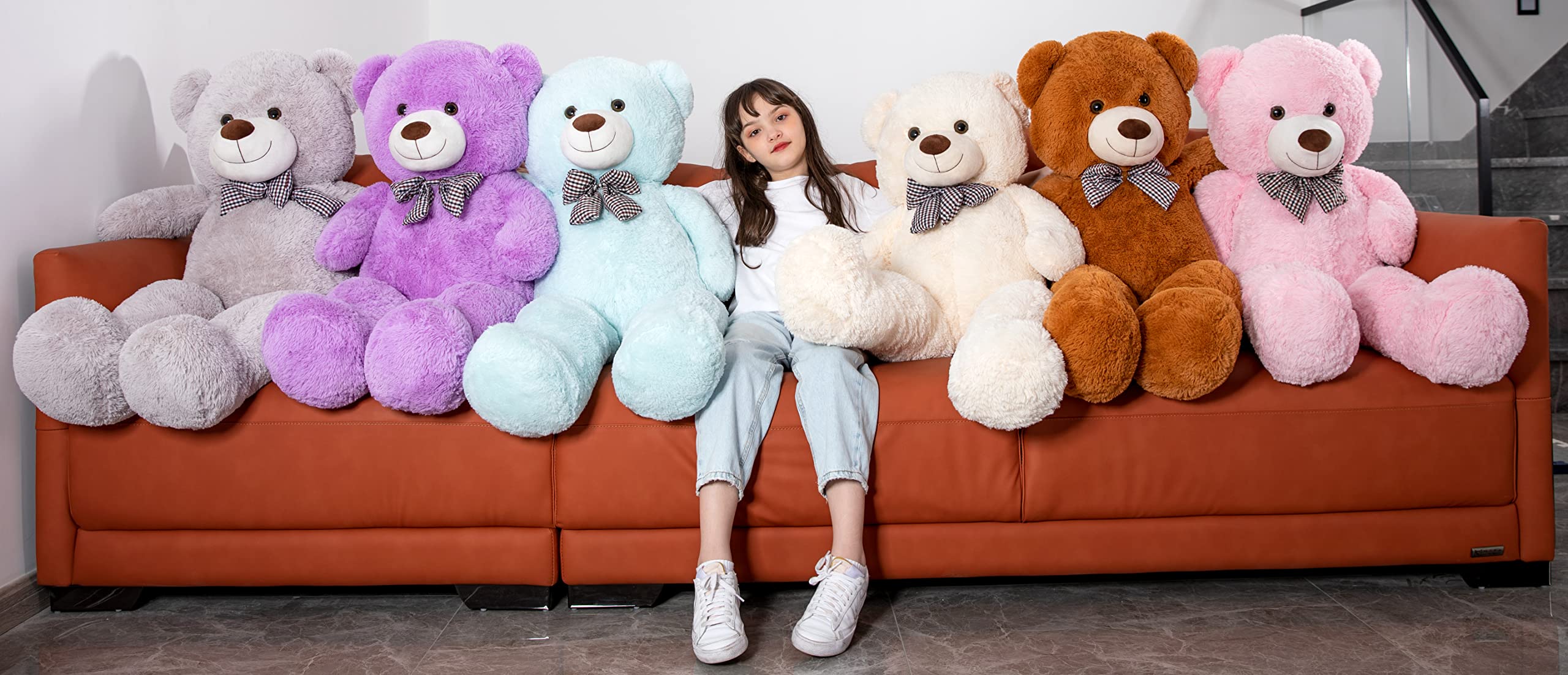 Foto 5 pulgar | Oso De Peluche Morismos, Gris, 140 Cm, Para Niños Y Regalo - Venta Internacional.